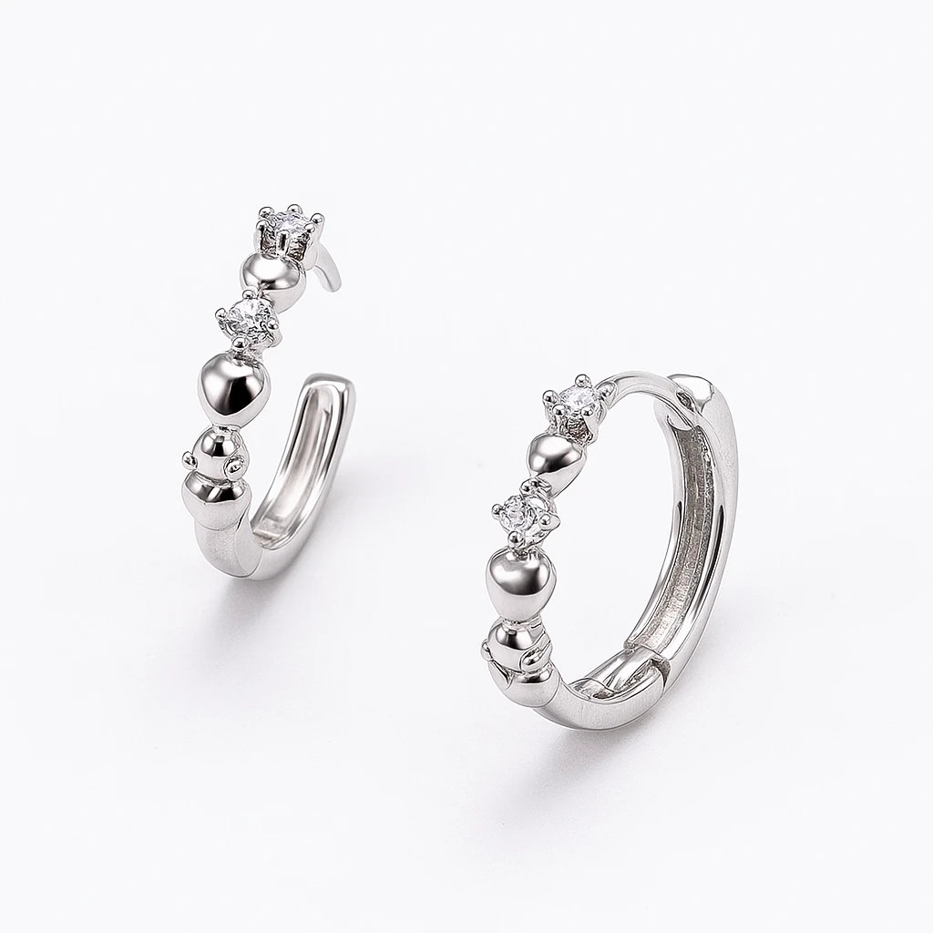 Kalpli Kristal Taşlı Küpe 