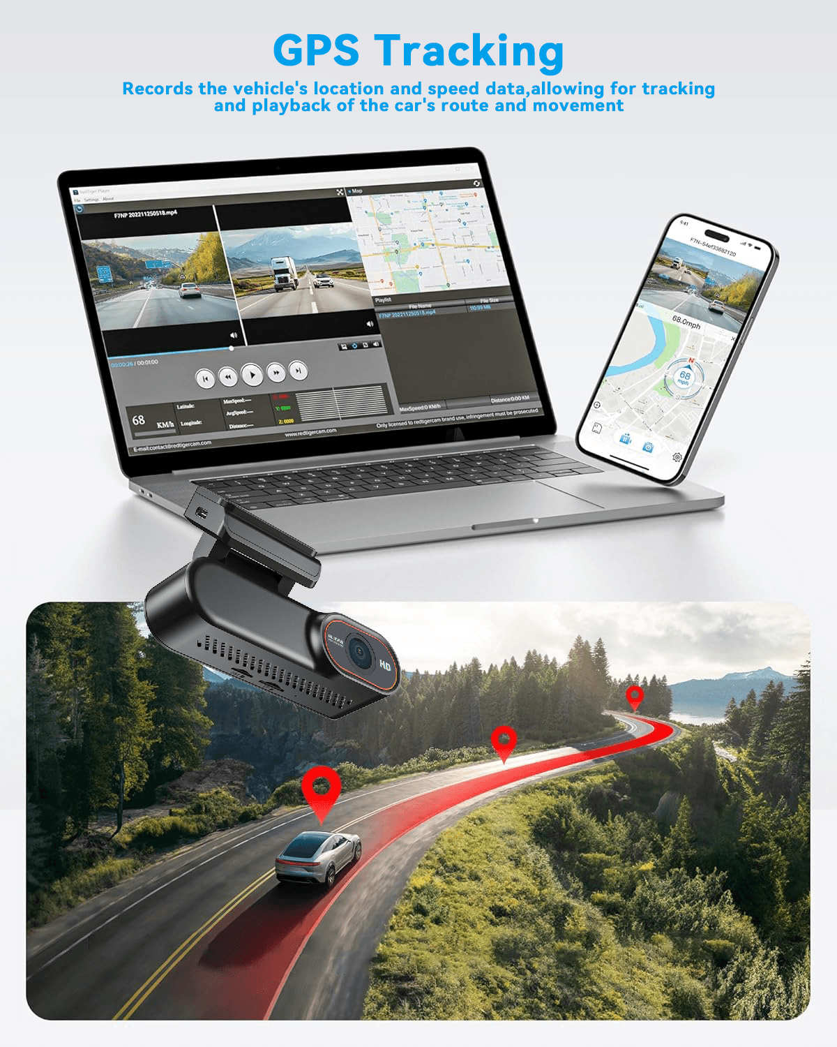 HB-40 2K ULTRA HD 4G UZAKTAN İZLEMELİ ÖN ARKA WİFİ ARAÇ KAYIT KAMERASI