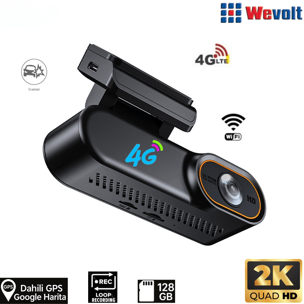HB-40 2K ULTRA HD 4G UZAKTAN İZLEMELİ ÖN ARKA WİFİ ARAÇ KAYIT KAMERASI
