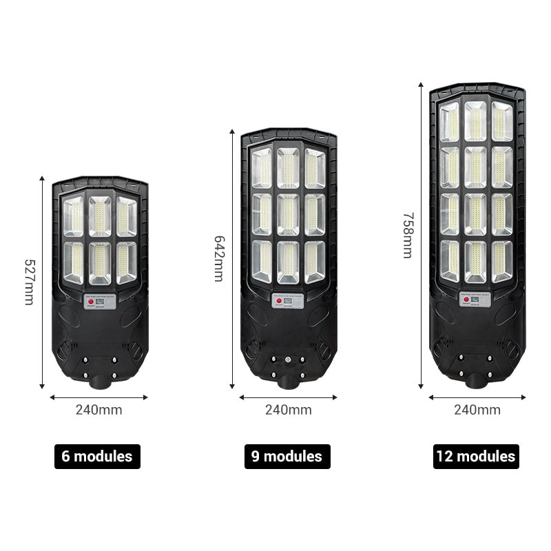 Wevolt PREMİUM HB-900 400W SOLAR LED Aydınlatma Bahçe Sokak Direk Armatürü. (6500K+2700K)-(30A.LİFO4)