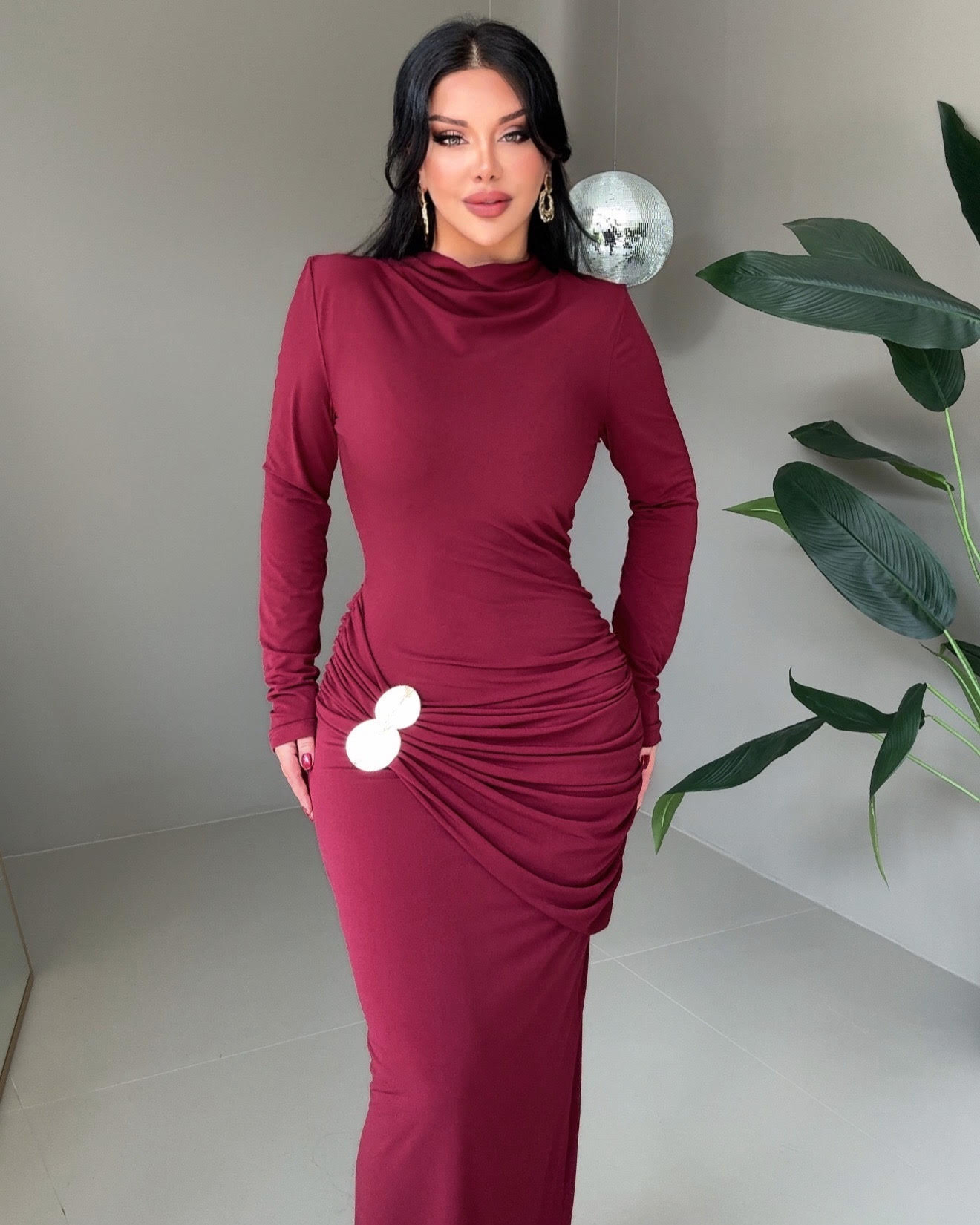 Zyra Elbise - BORDO