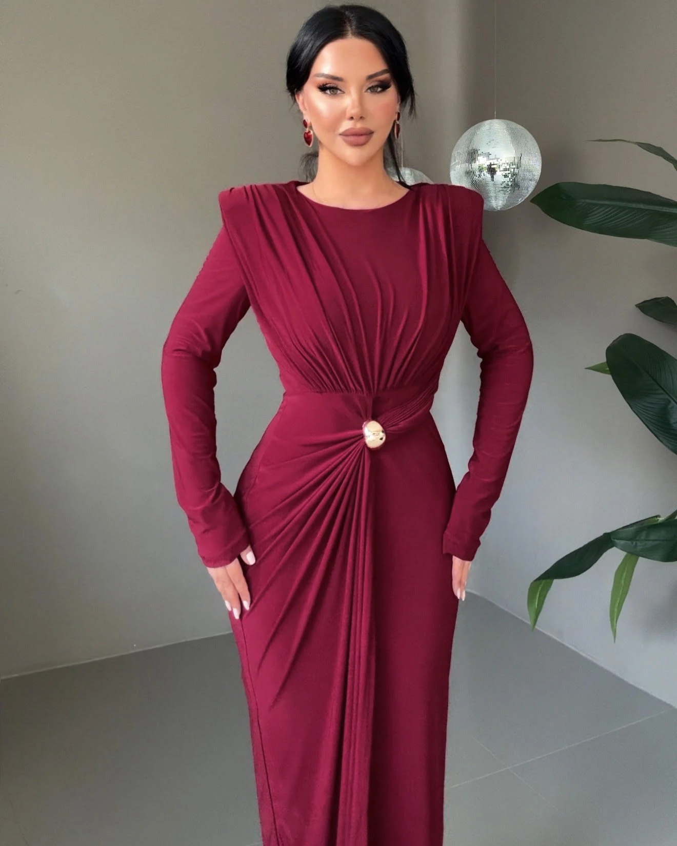 Violet Elbise - BORDO