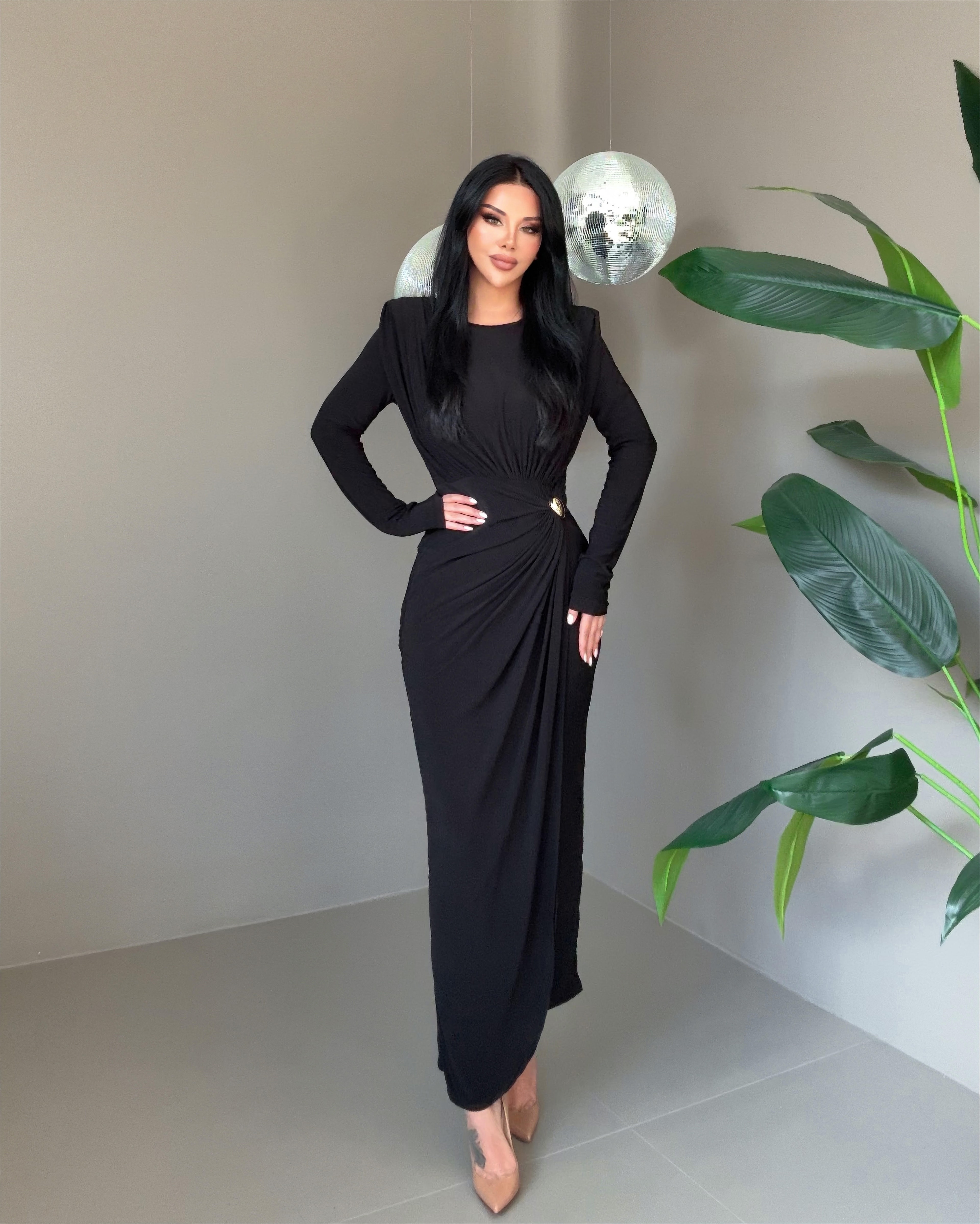 Violet Elbise - SİYAH