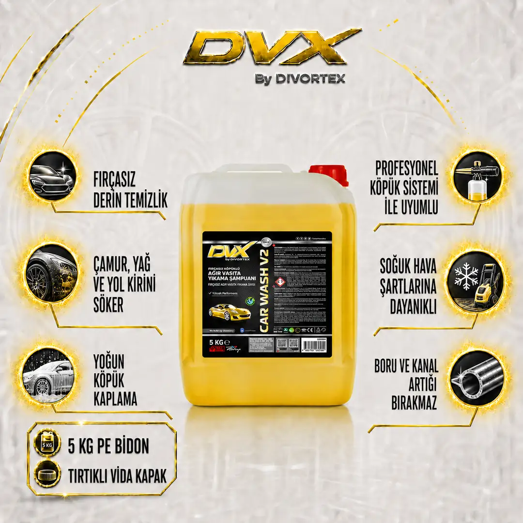 DVX Car Wash V2 - Fırçasız Oto Yıkama Şampuanı 5 kg