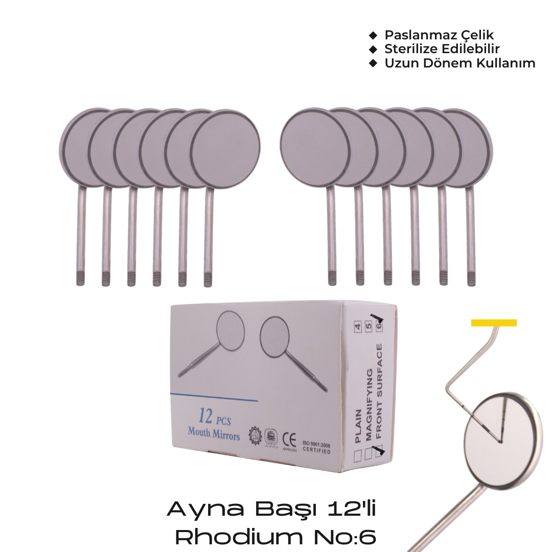 Rhodium NO:6 Ayna Başı 12'li