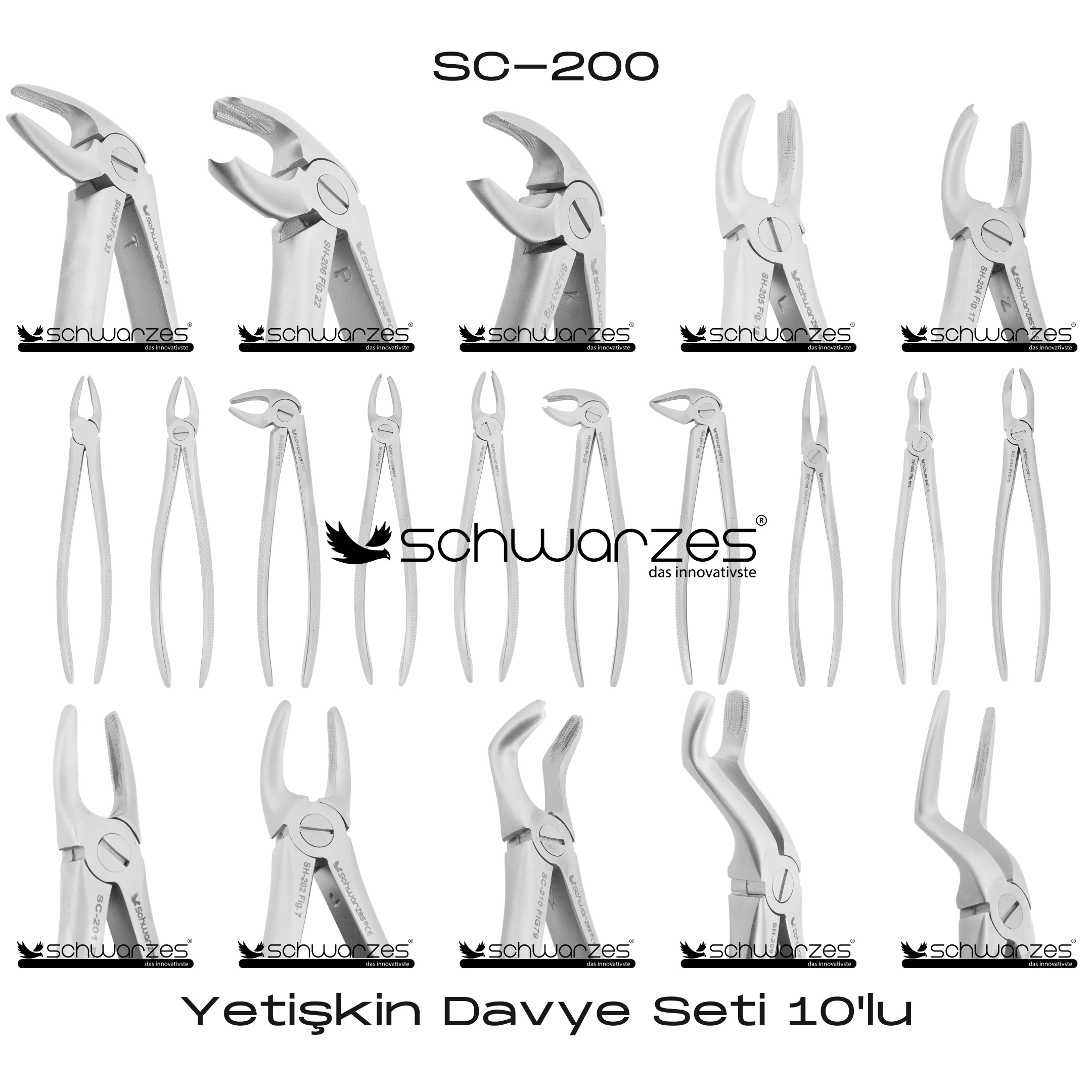 Yetişkin Davye Seti 10'lu