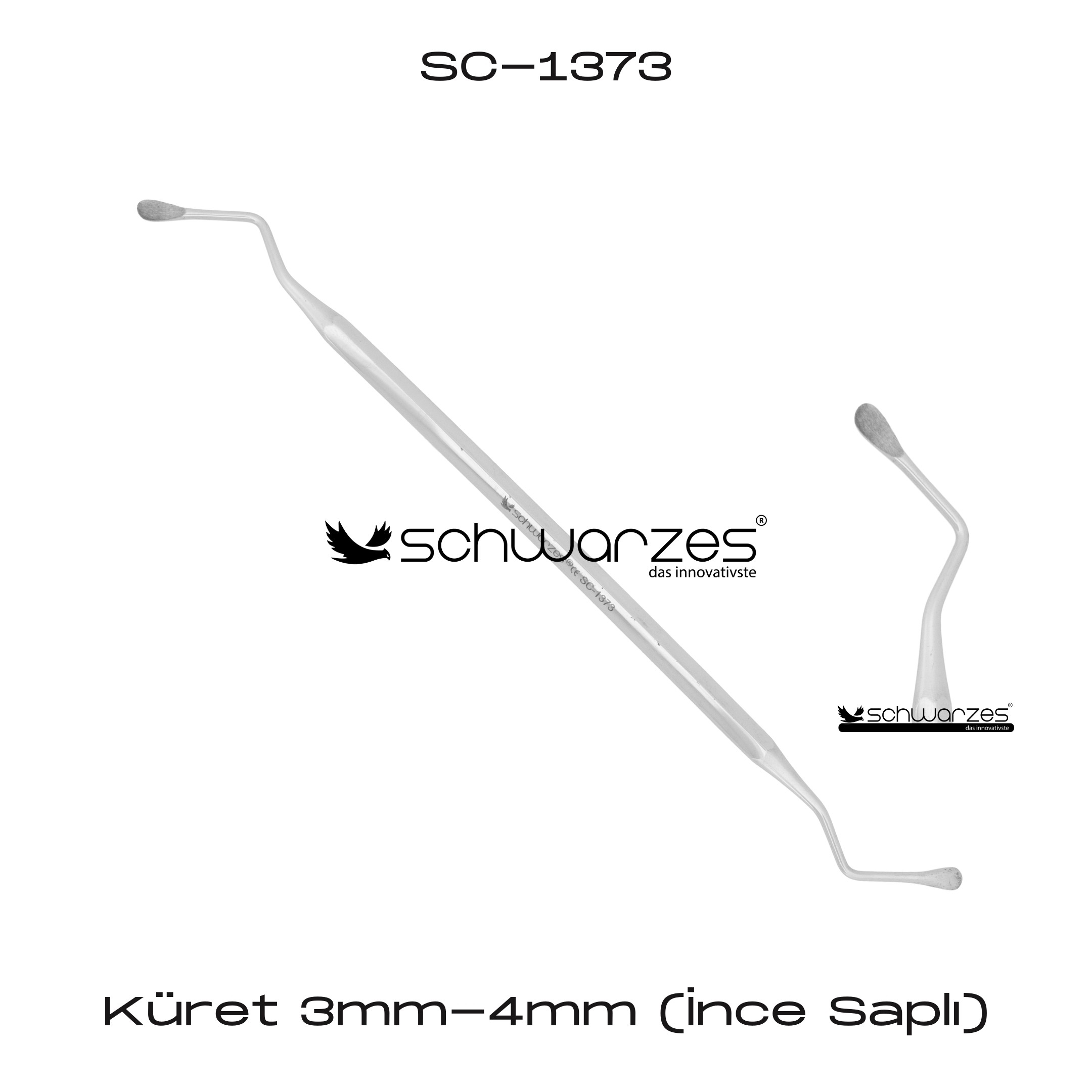 Küret 3mm-4mm (İnce Saplı)