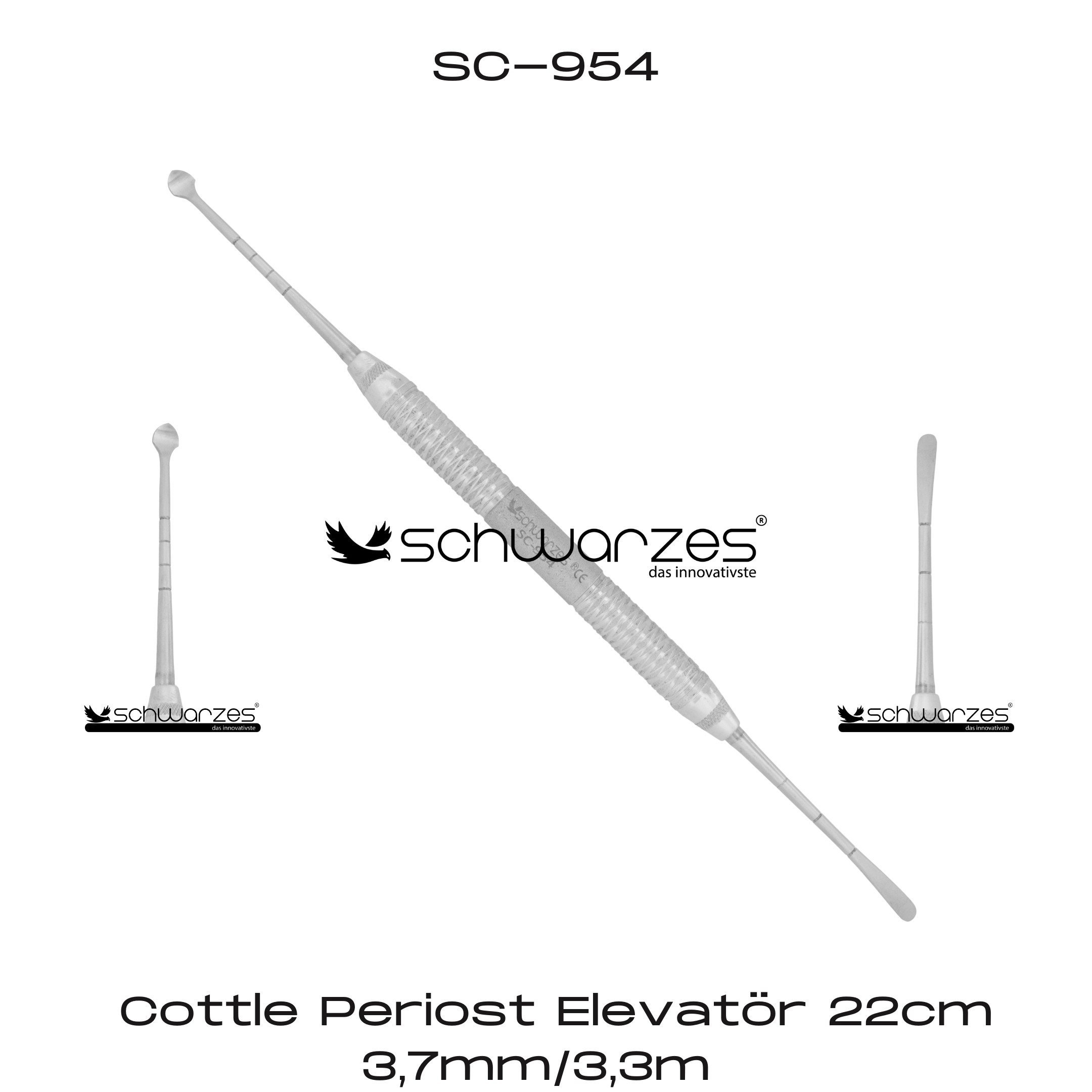 Cottle Periost Elevatör 3,7mm/3,3m 22cm