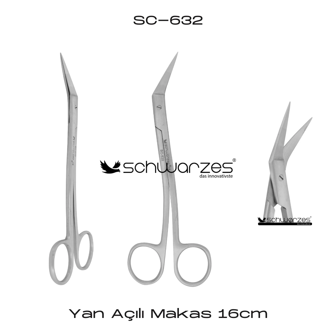 Yan Açılı Makas 16cm