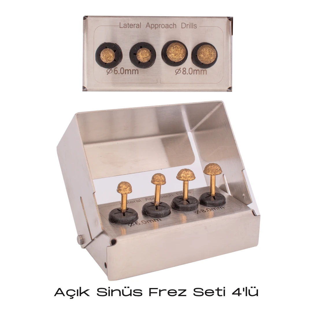 Açık Sinüs Frez Seti 4'lü
