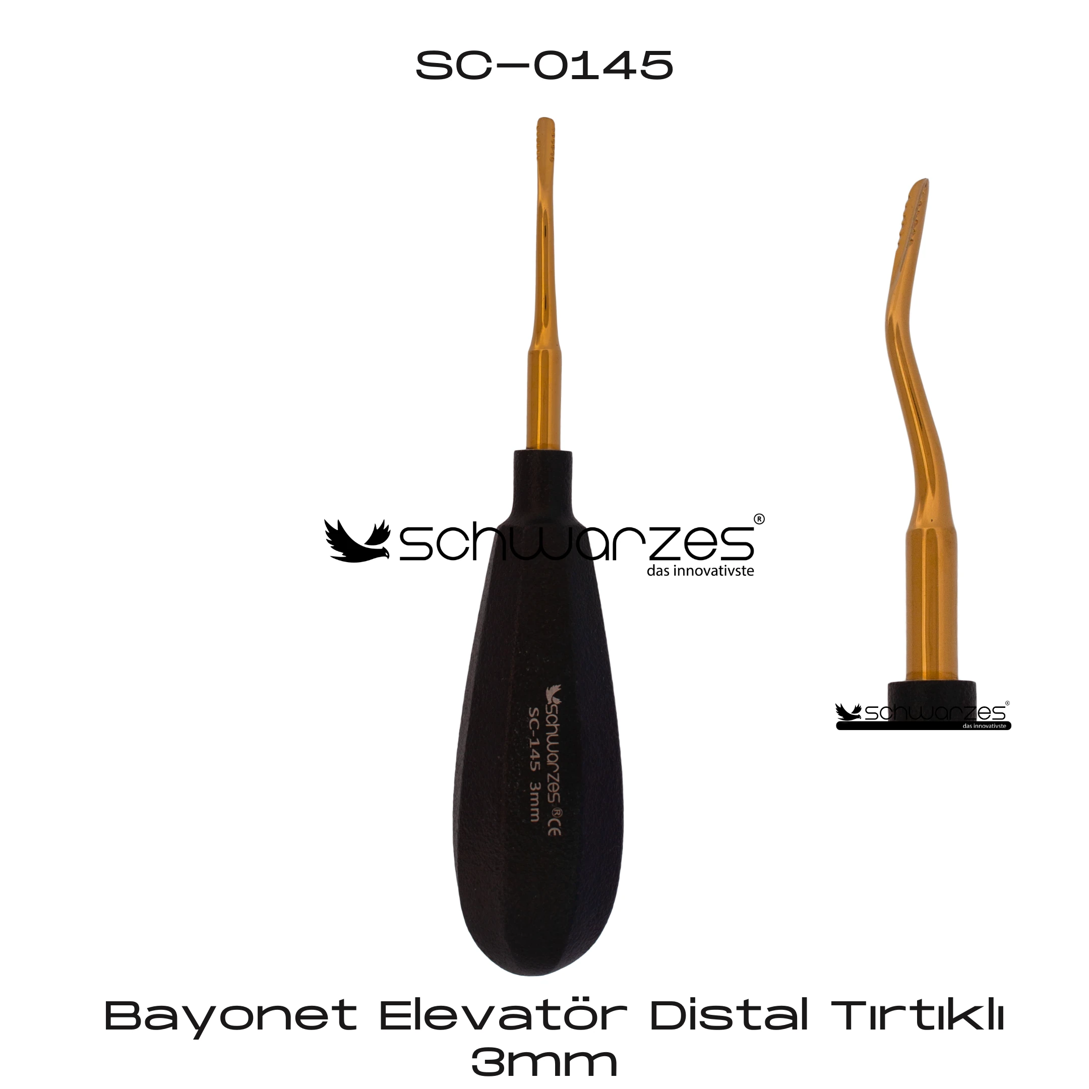 Bayonet Elevatör Distal Tırtıklı 3mm