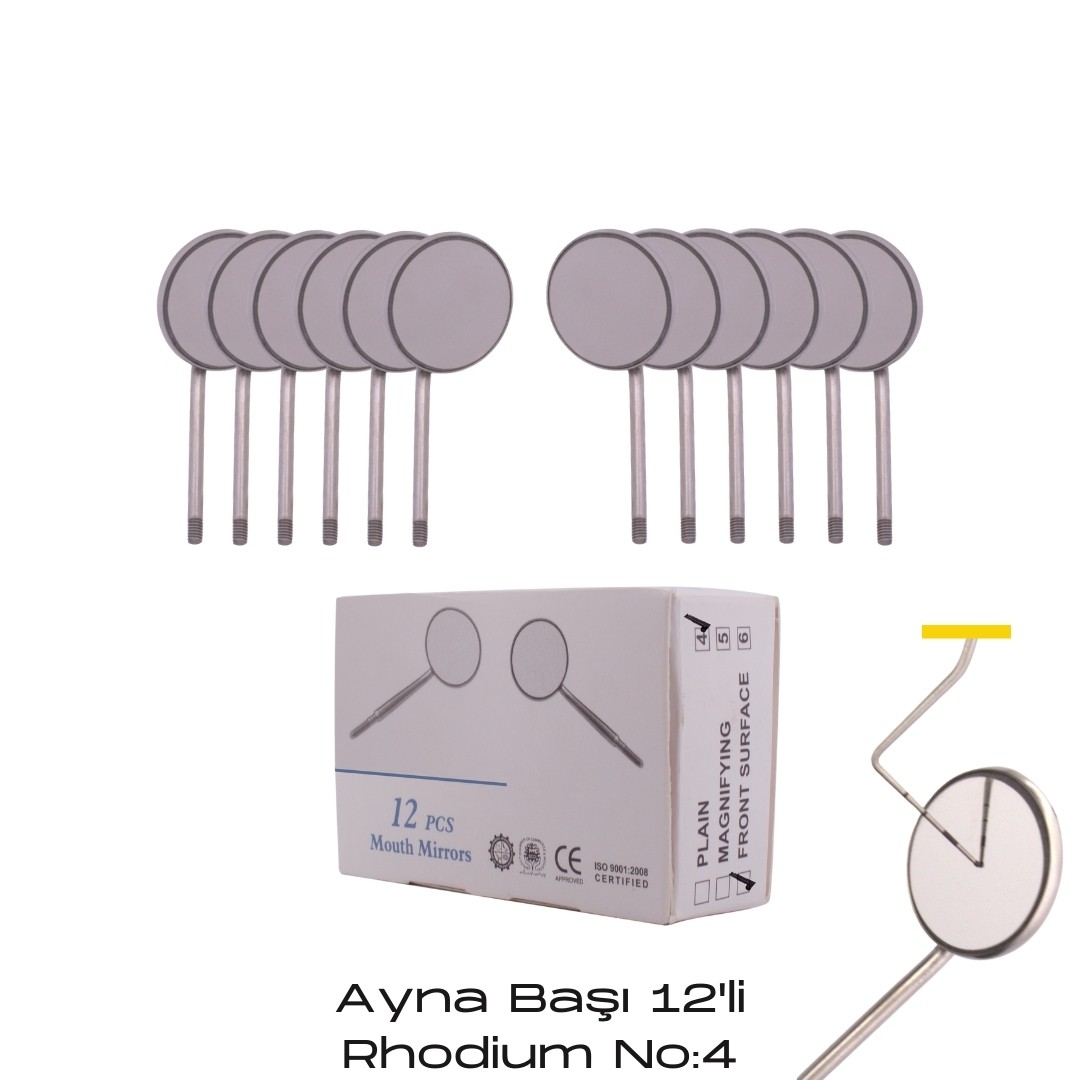 Rhodium NO:4 Ayna Başı 12'li