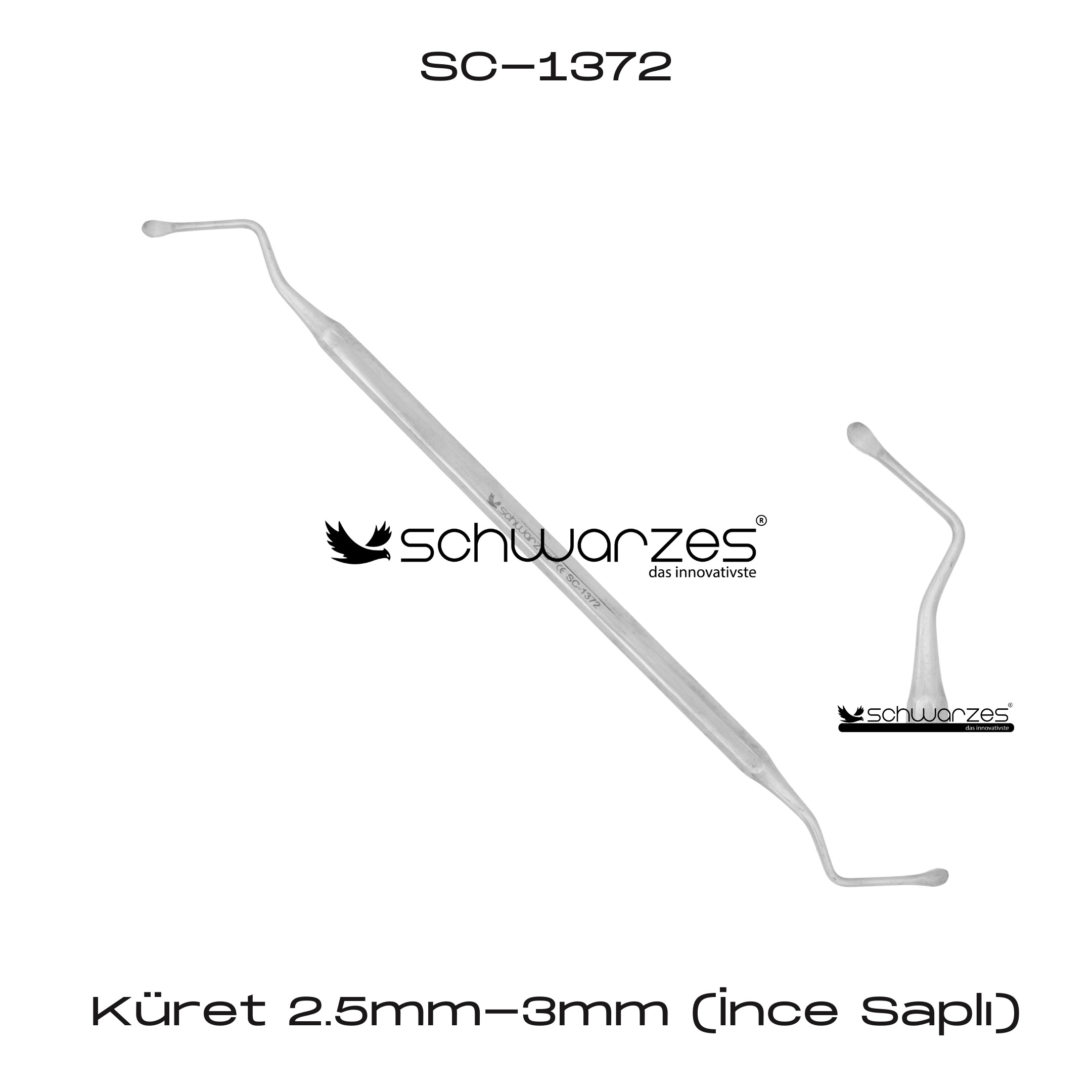 Küret 2.5mm-3mm (İnce Saplı)