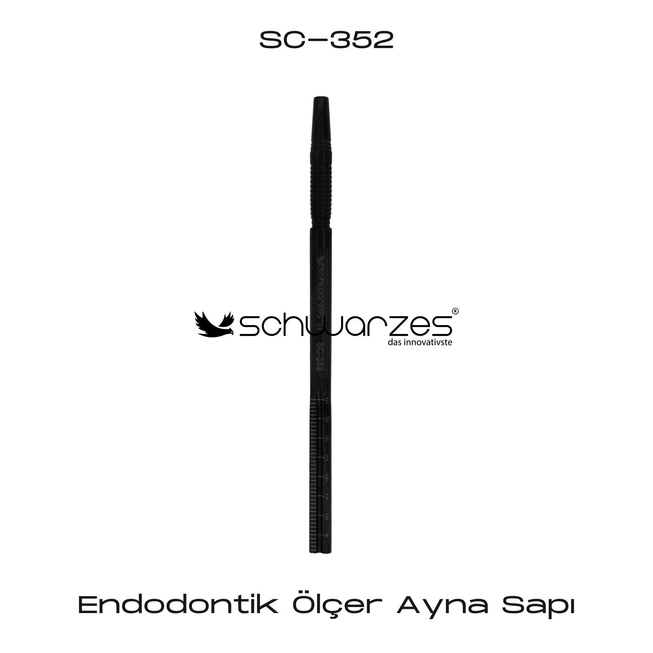 Endodontik Ölçer Ayna Sapı (Siyah)