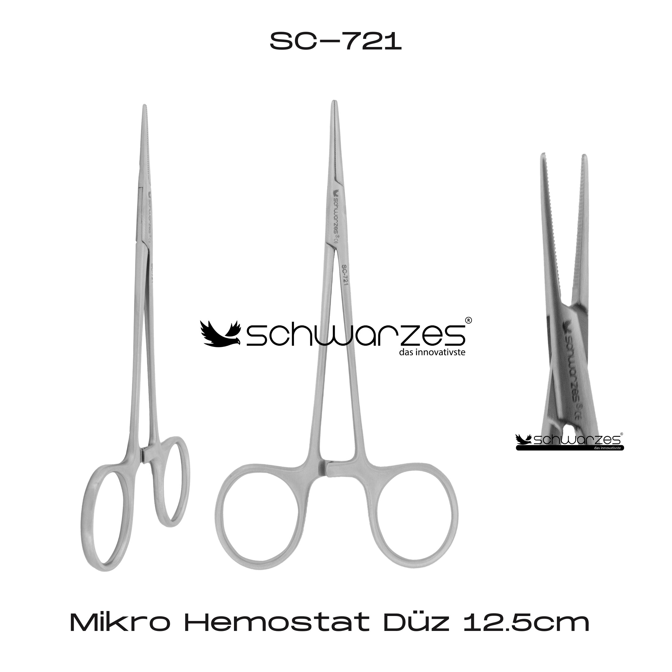 Mikro Hemostat Düz 12.5cm