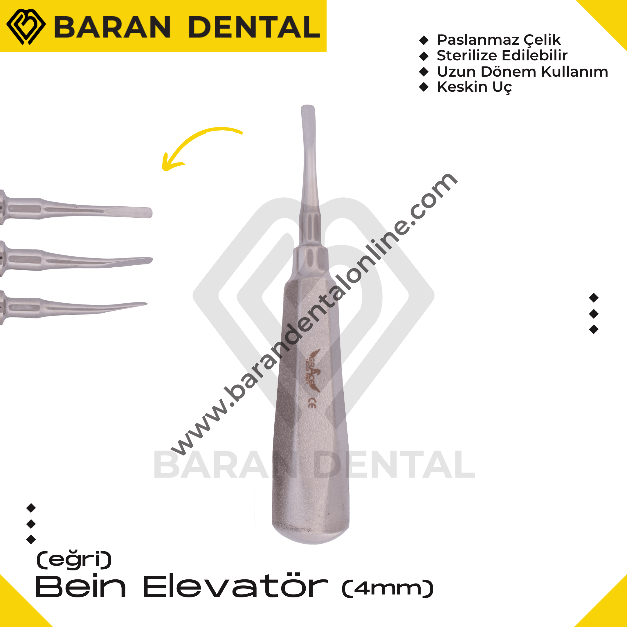 Bein Elevatör Eğri Grace - 4mm