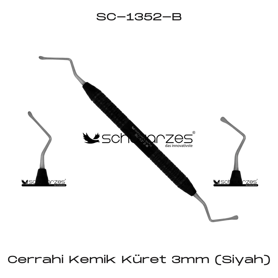 Cerrahi Kemik Küret - 3mm Siyah