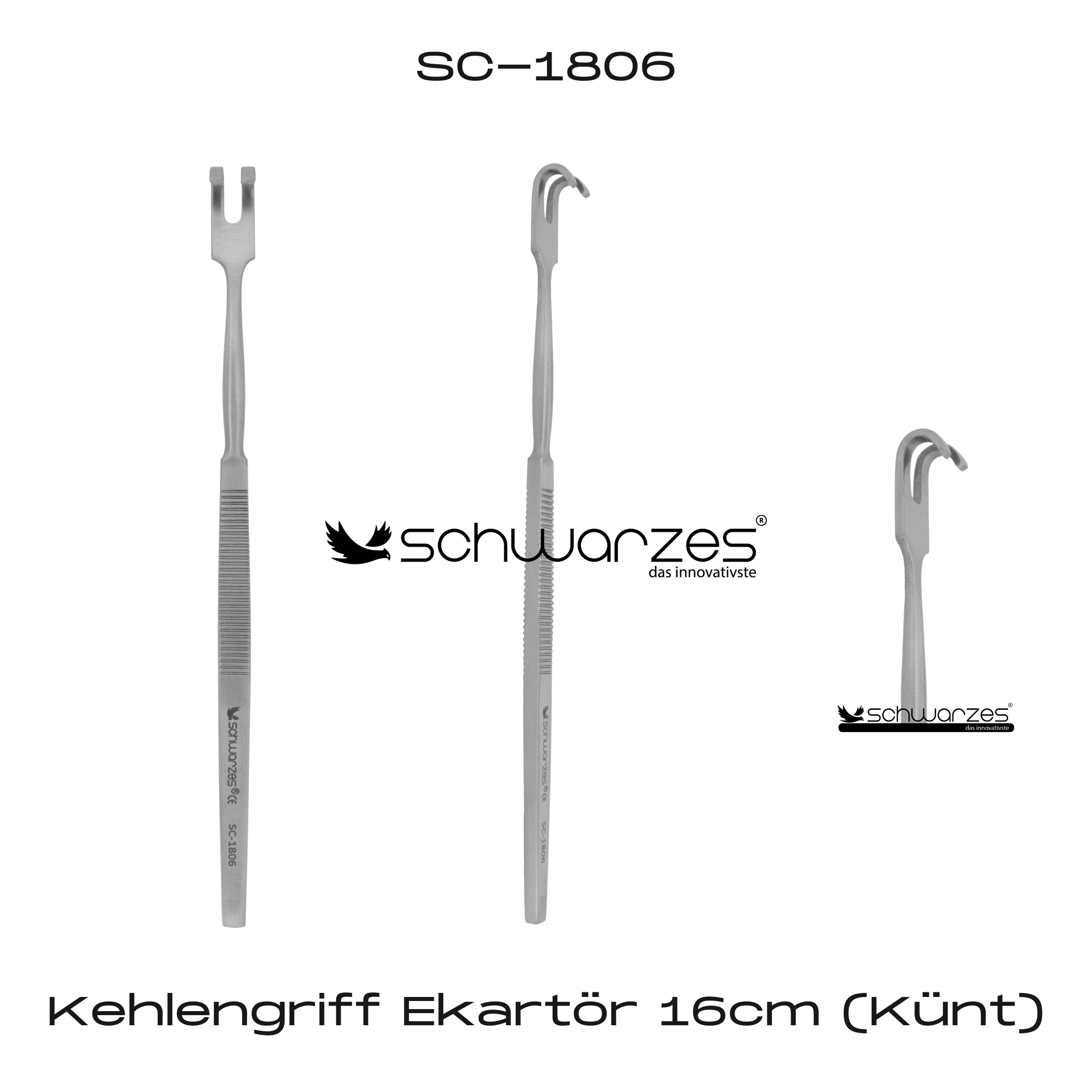 Kehlengriff Ekartör 16cm (Künt)