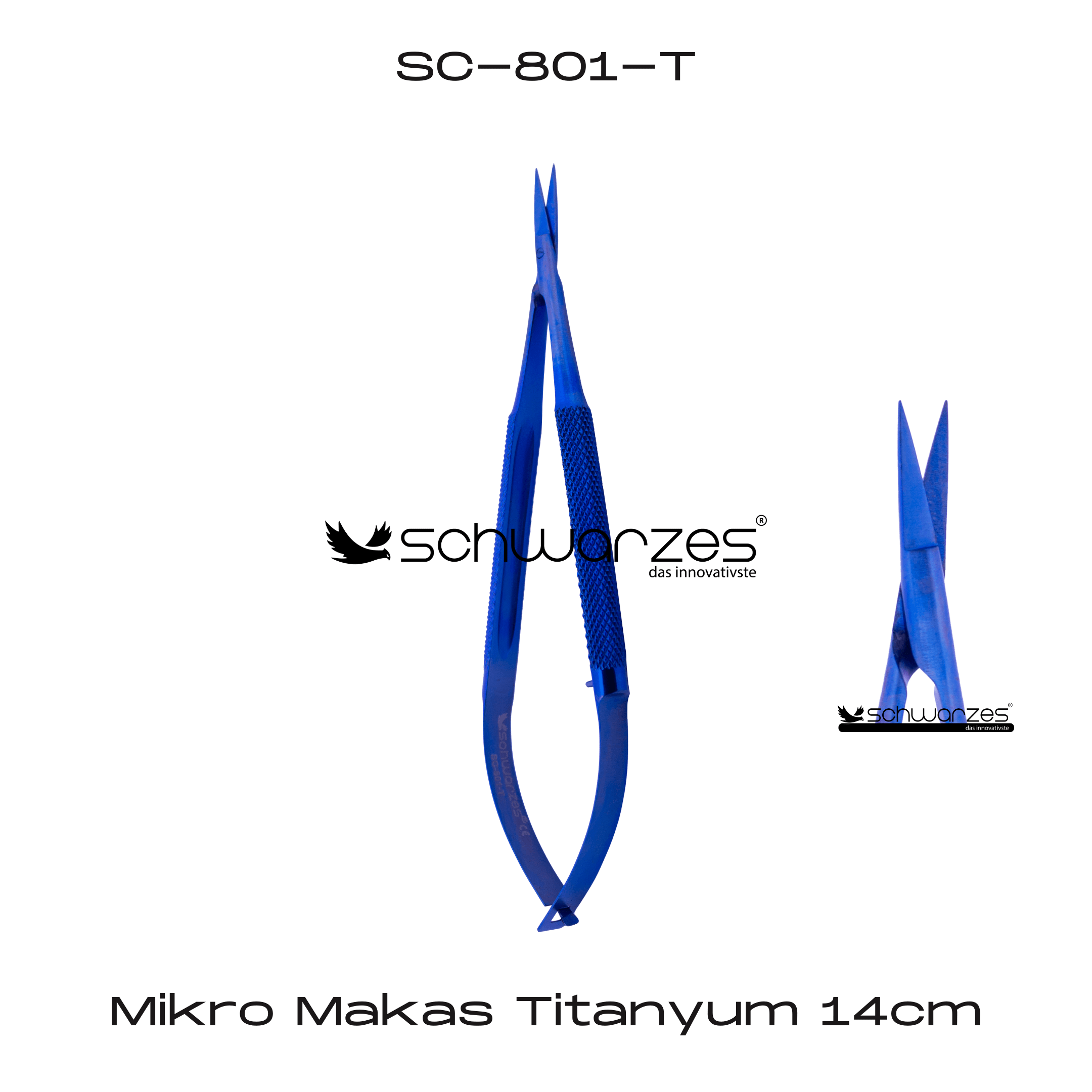 Mikro Makas Titanyum 14cm