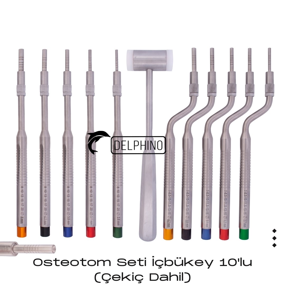 Osteotom Seti 10'lu İçbükey