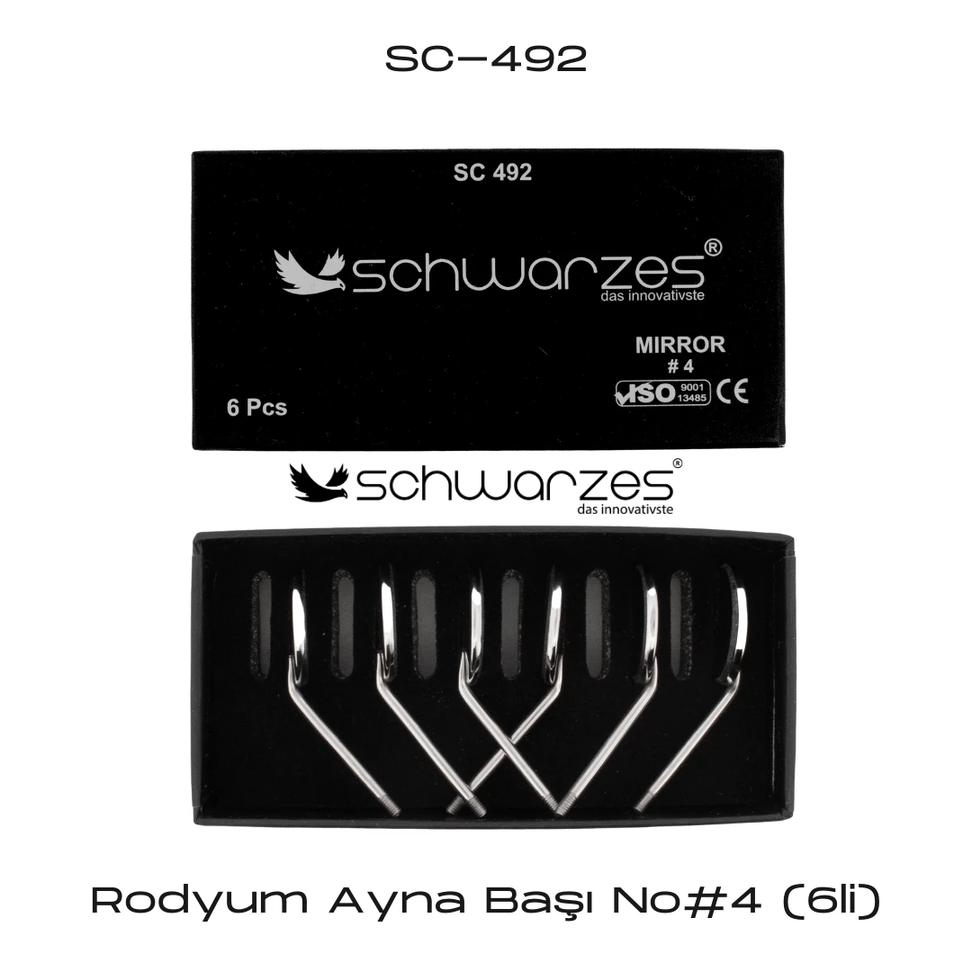 Rodyum Ayna Başı No#4 (6li)