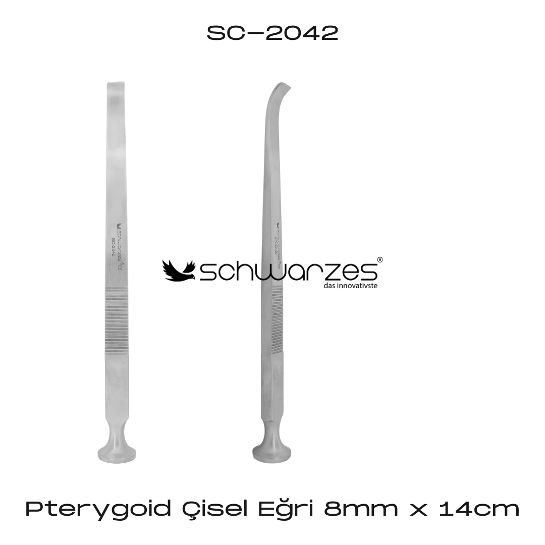 Pterygoid Çisel Eğri - 8mm*14cm