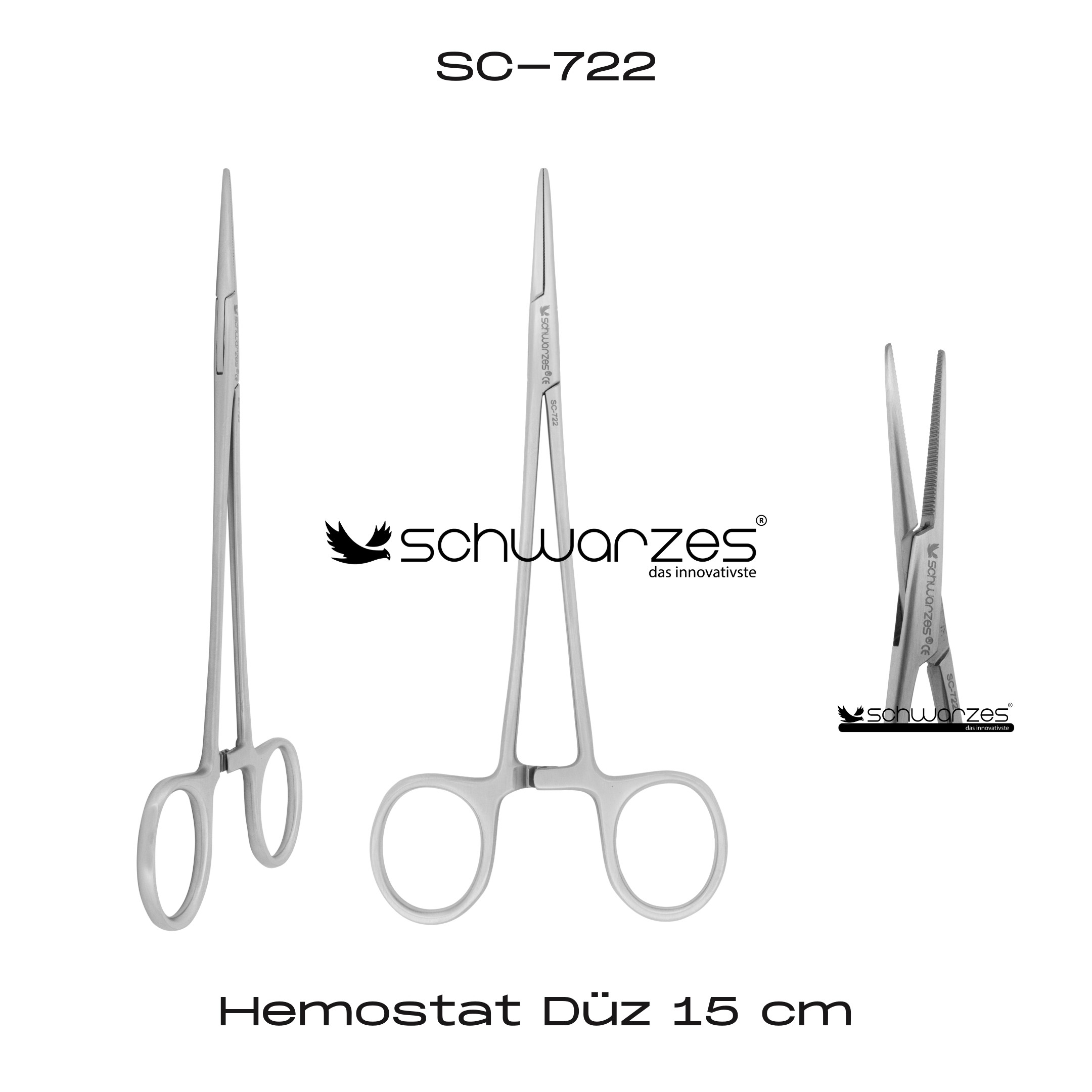 Hemostat Düz 15 cm