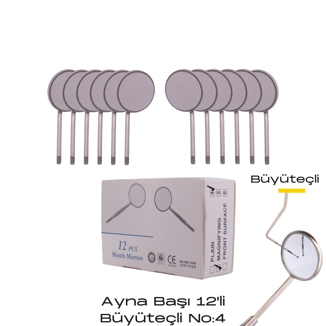 Büyüteçli NO:4 Ayna Başı 12'li