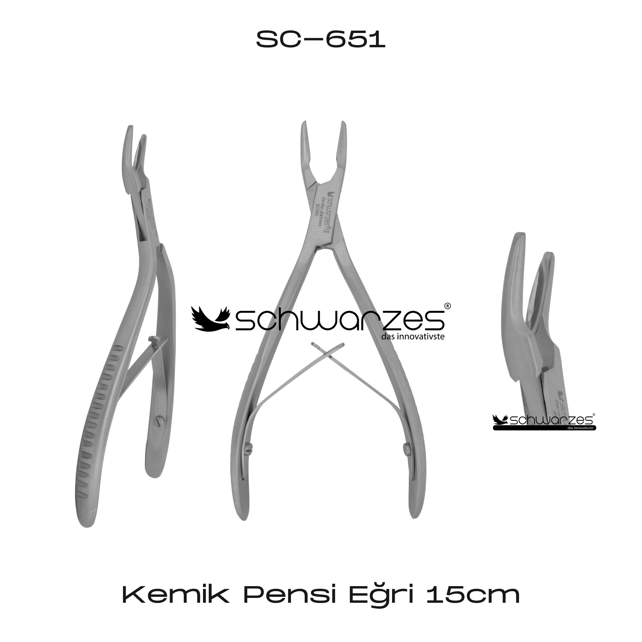 Kemik Pensi Eğri 15cm