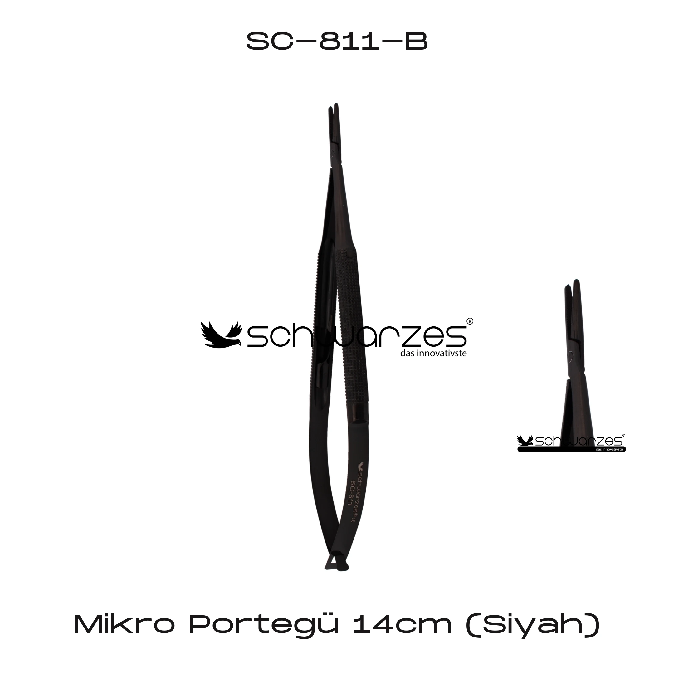 Mikro Portegü 14cm  (Siyah)