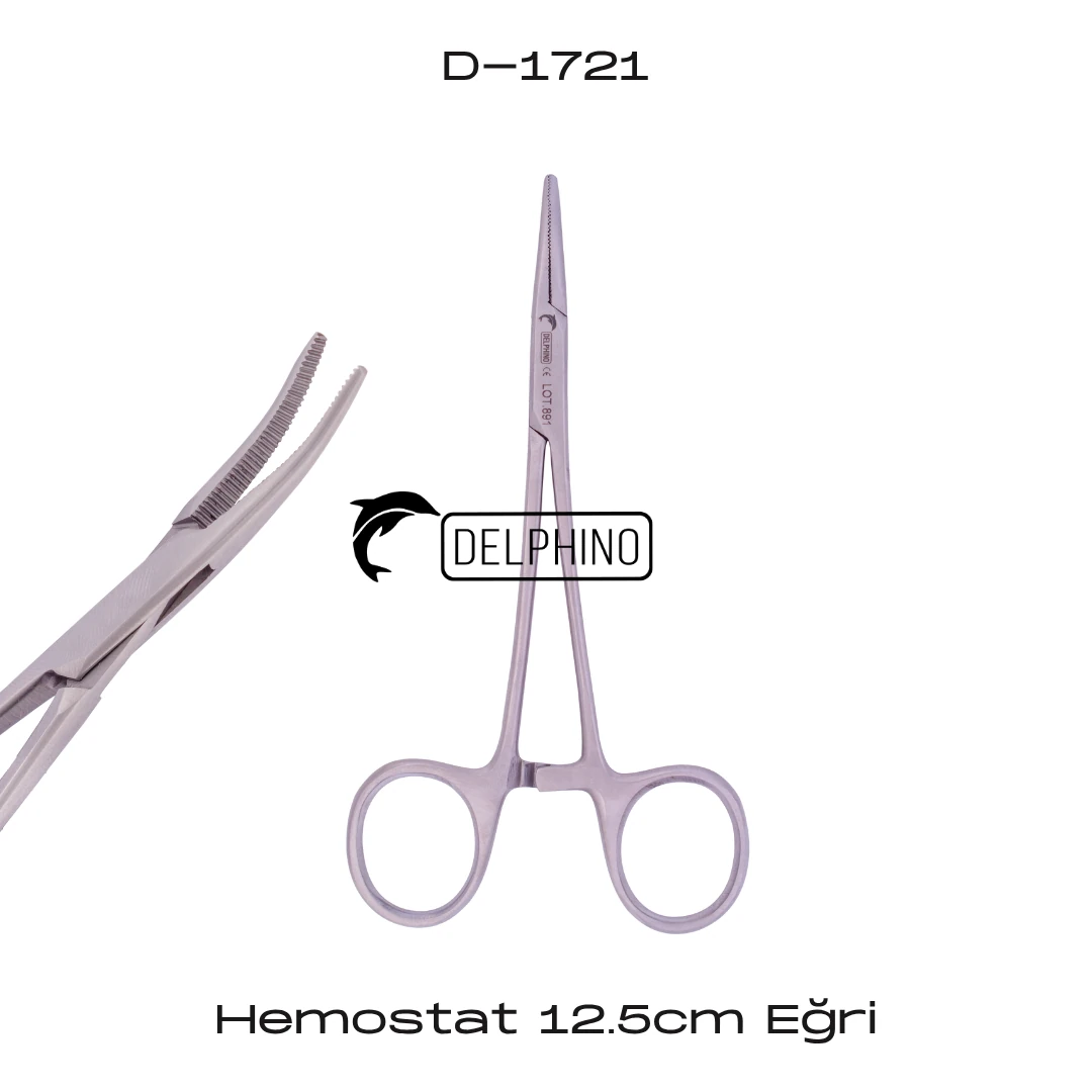 Hemostat 12.5cm - Eğri