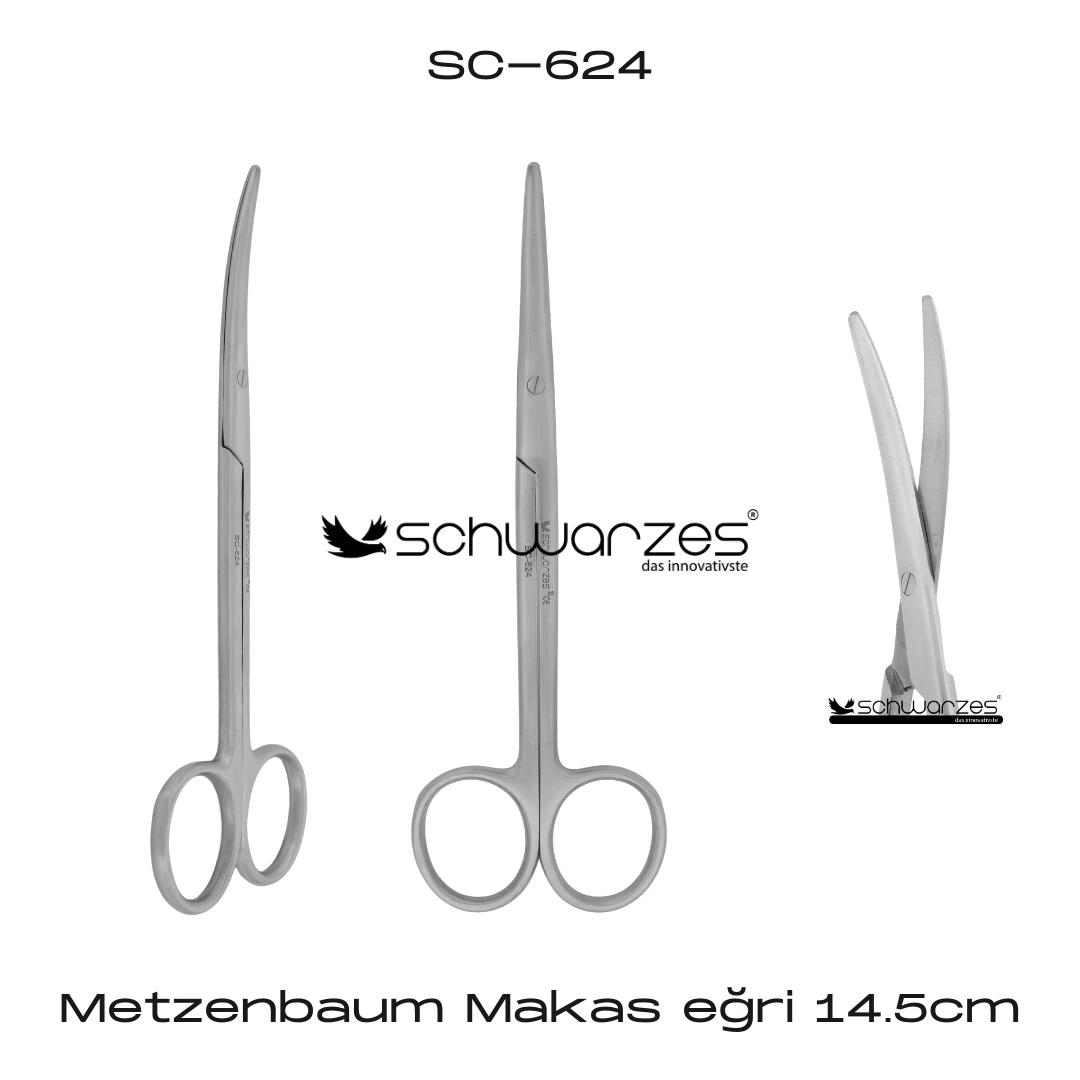 Metzenbaum Makas 14.5cm - Eğri