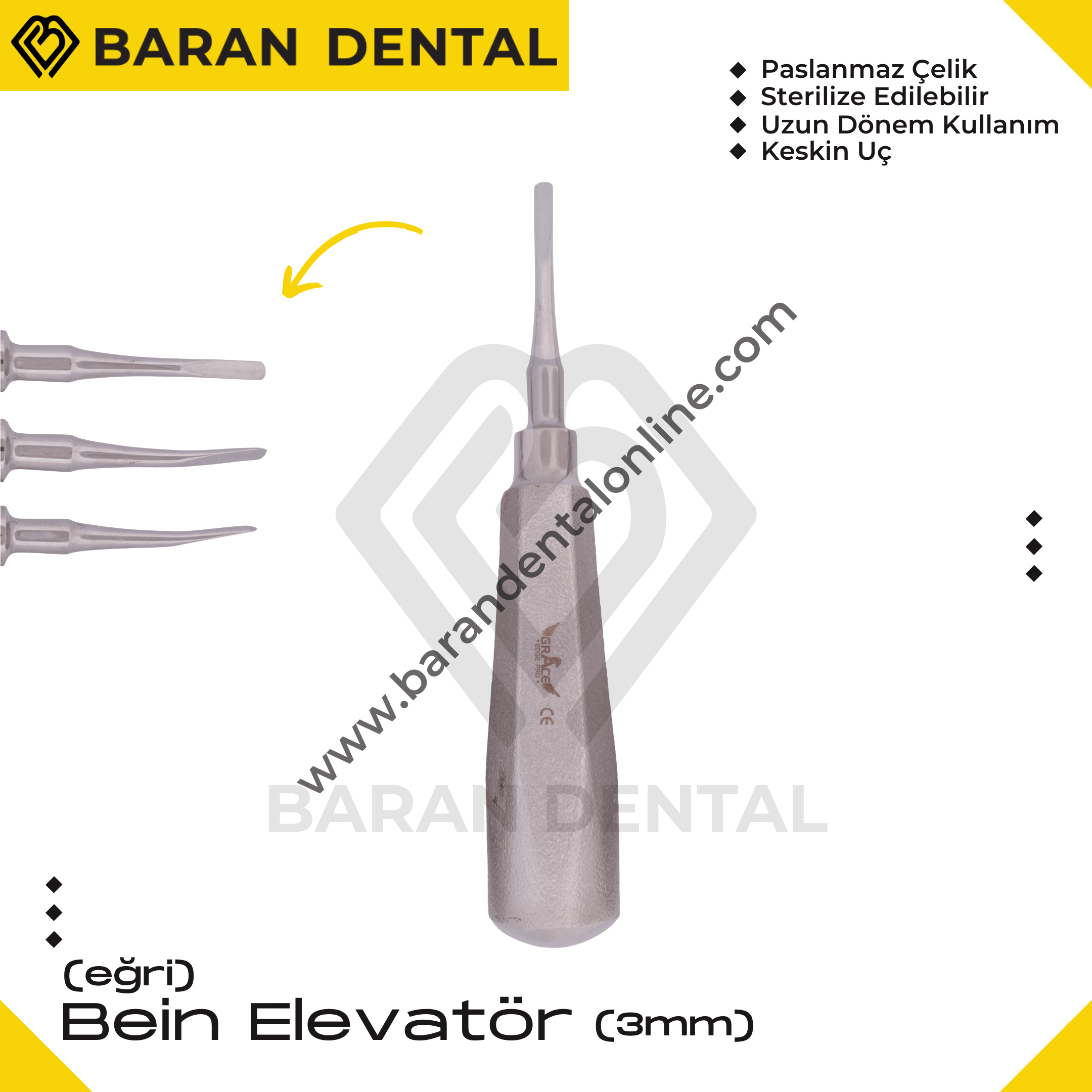 Bein Elevatör Eğri Grace - 3mm