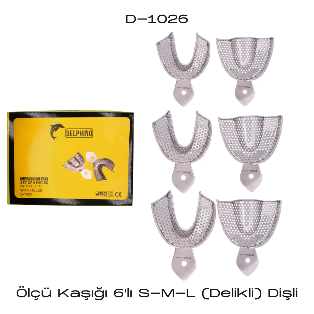 Ölçü Kaşığı 6'lı S-M-L - Delikli-Dişli