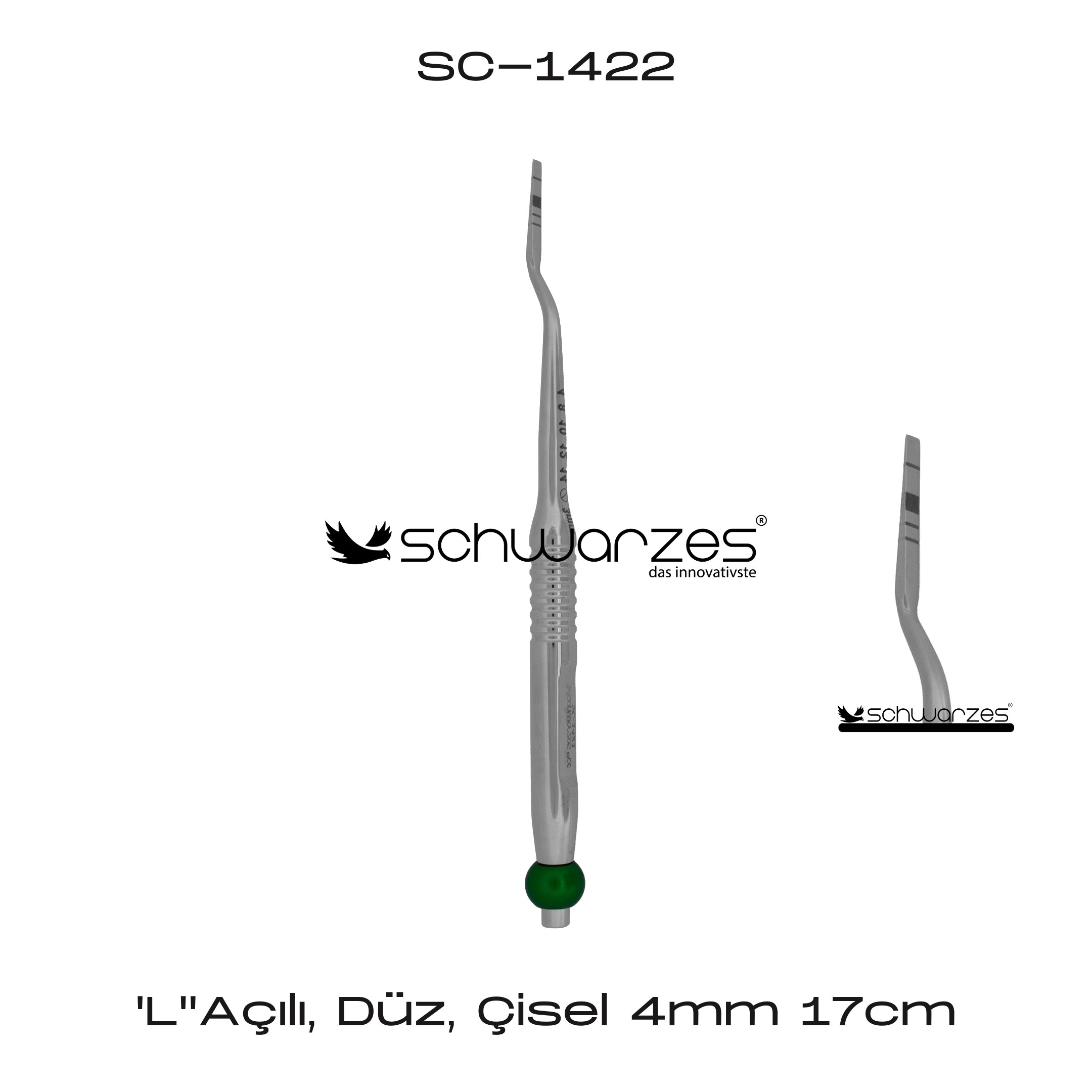 L''Açılı, Düz, Çisel 17cm - 4mm