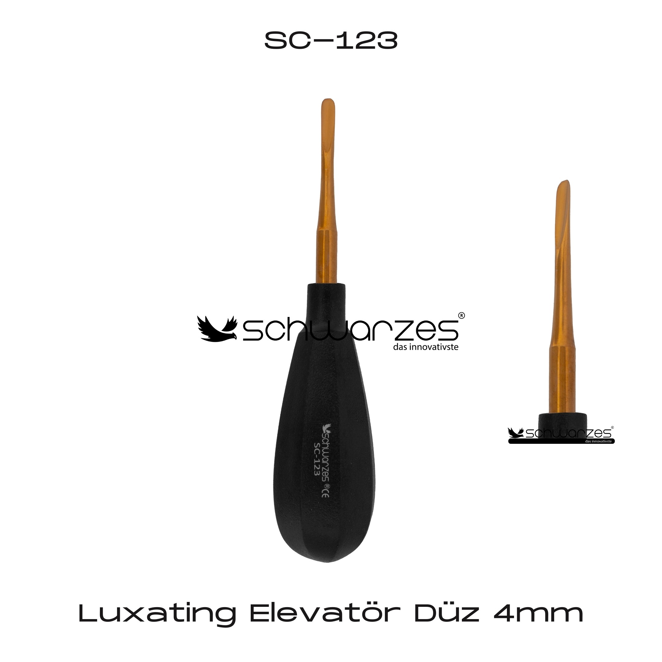 Luxating Elevatör Düz - 4mm