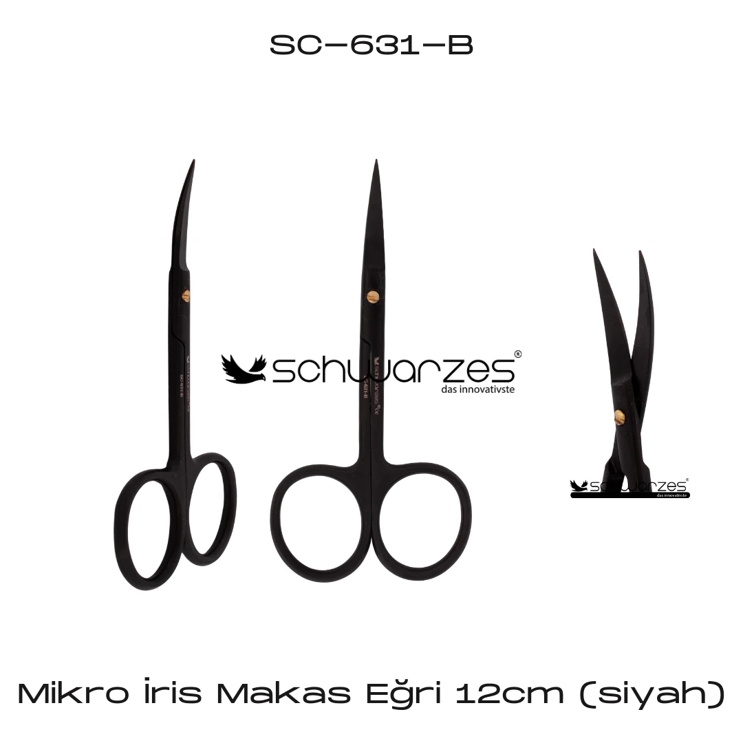İris Makas - Siyah TC 12cm