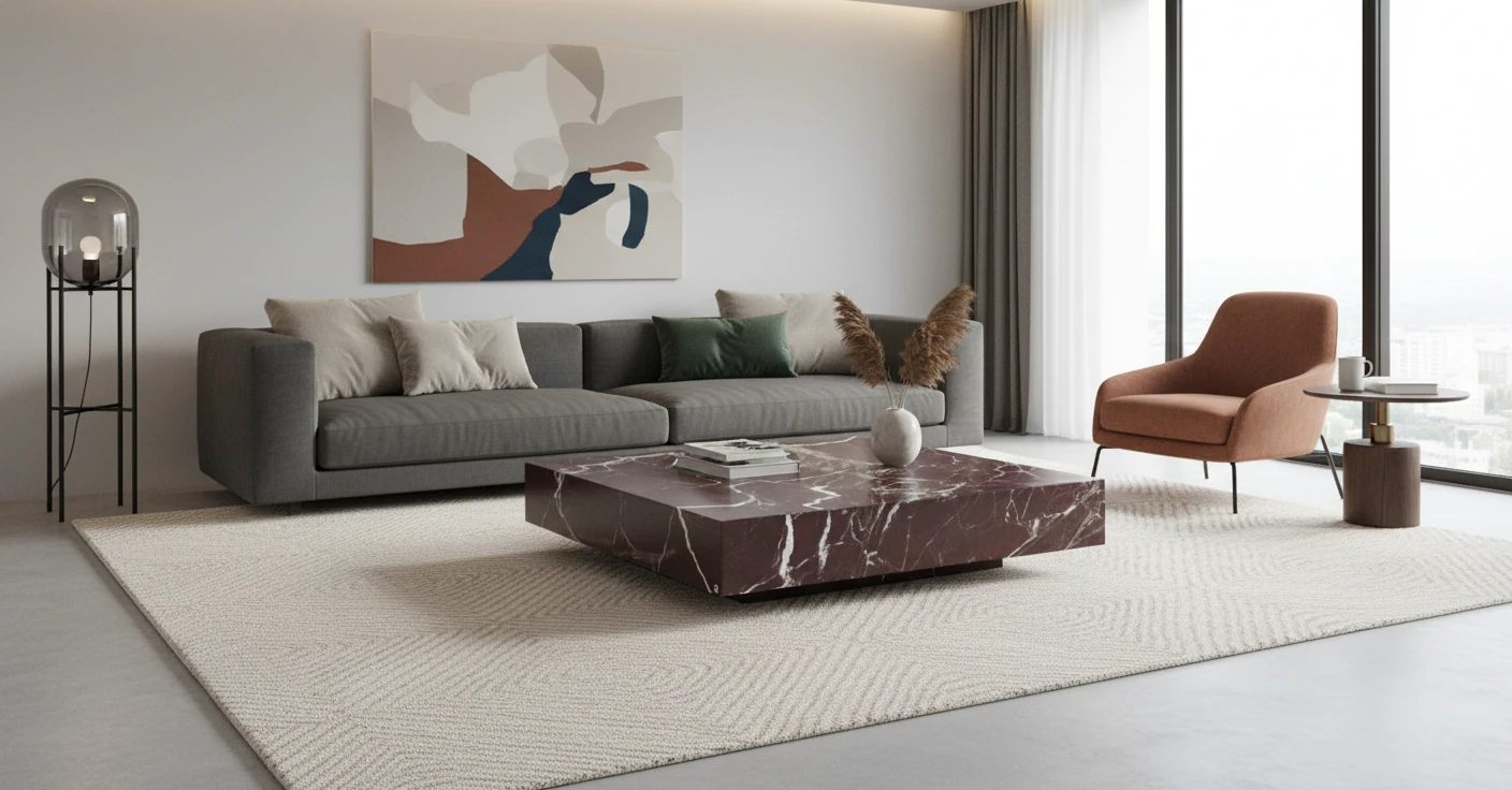 Furla Elazığ Vişne Mermer Orta Sehpa