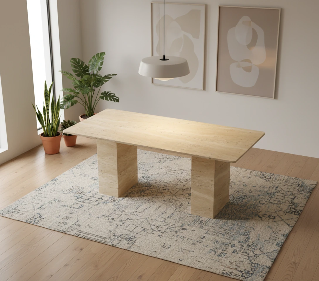  Haven Traverten Yemek Masası