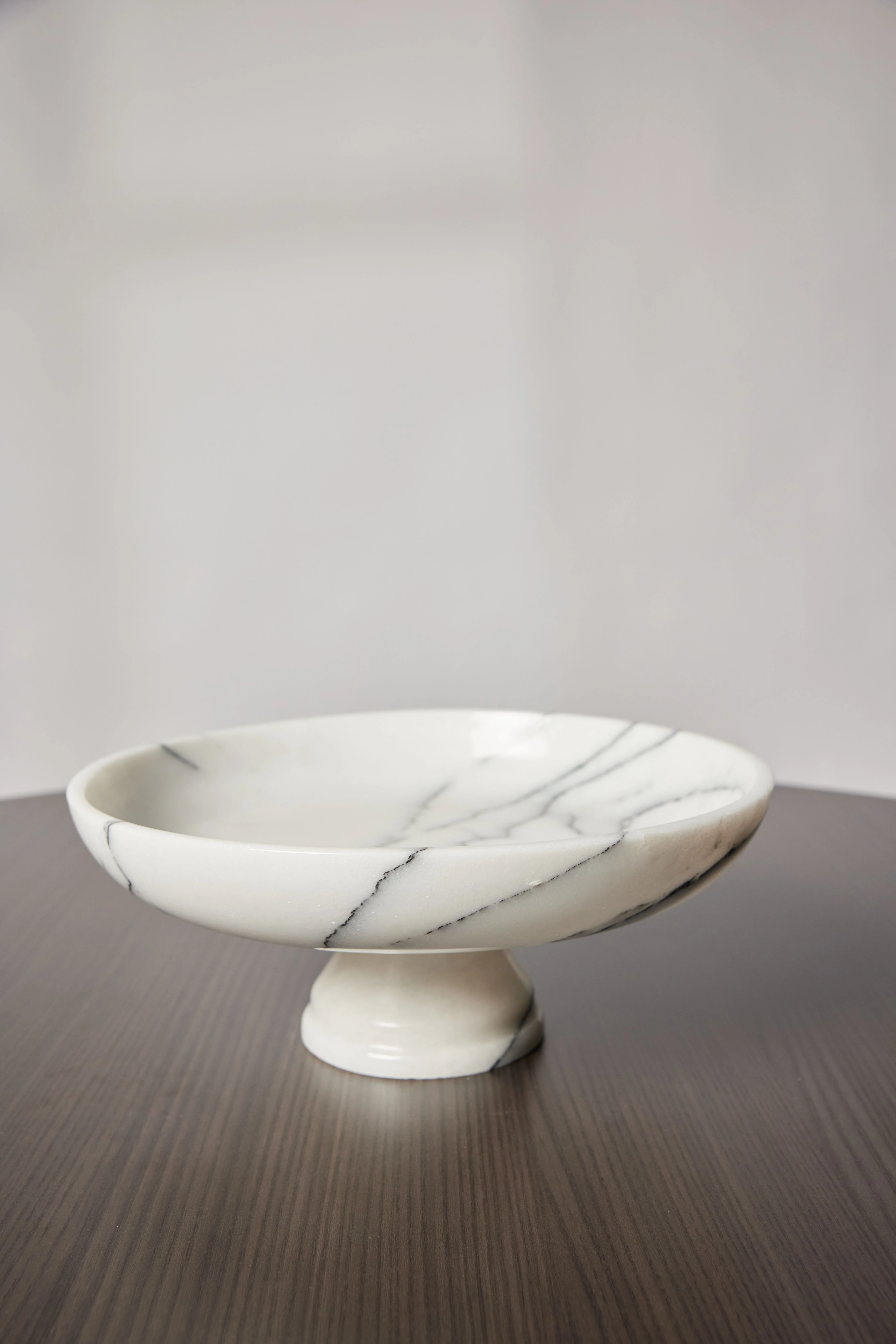 New York Ayaklı Mermer Sunum Kasesi