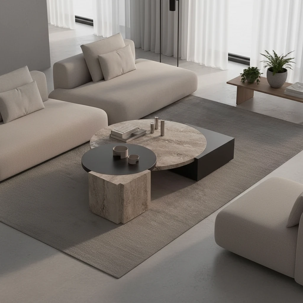 Livio Traverten Orta Sehpa