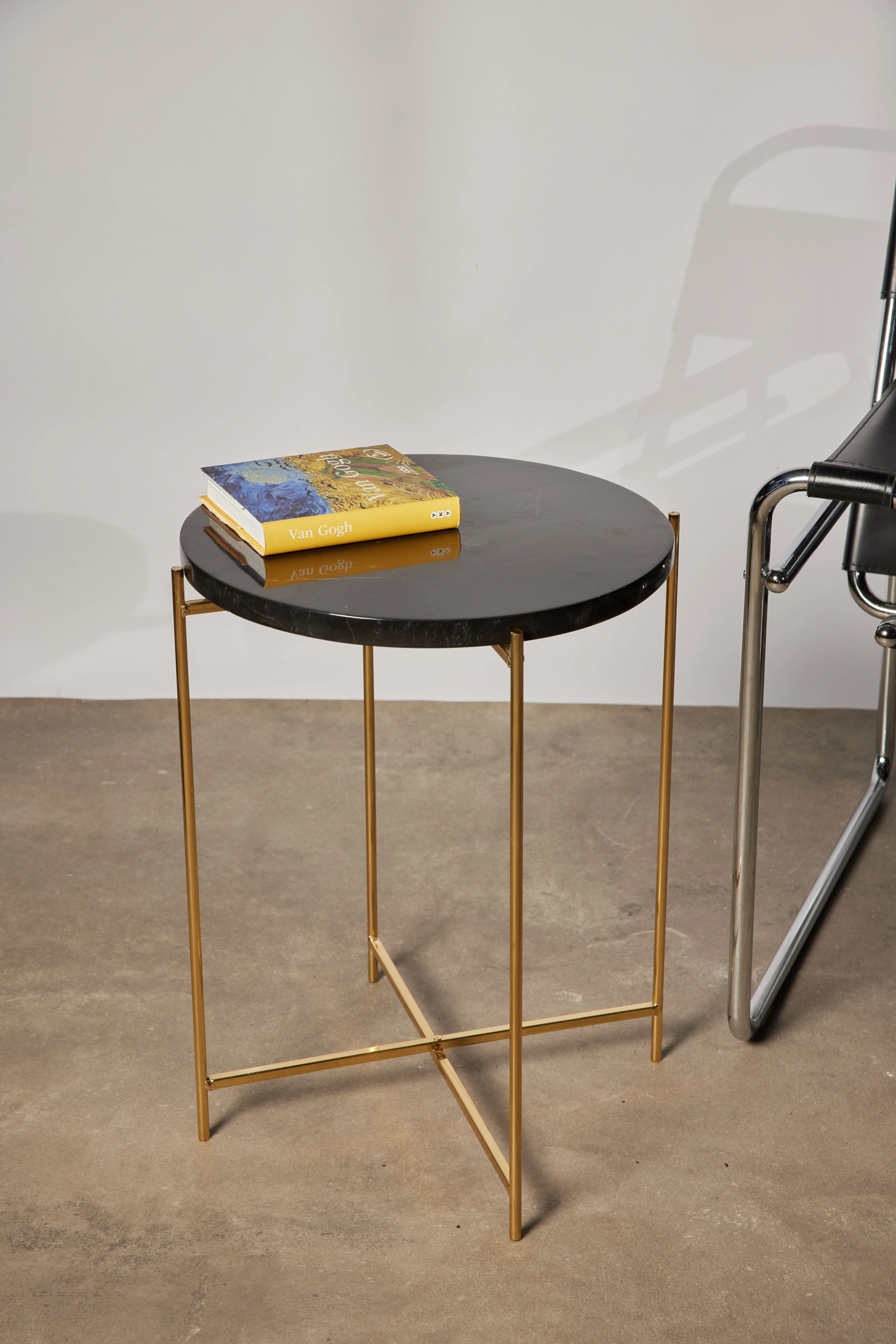 Alfy Siyah Mermer Yan Sehpa