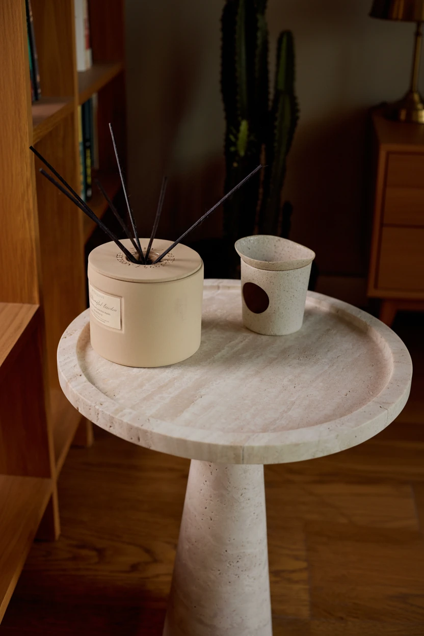 Viola Traverten Yan Sehpa