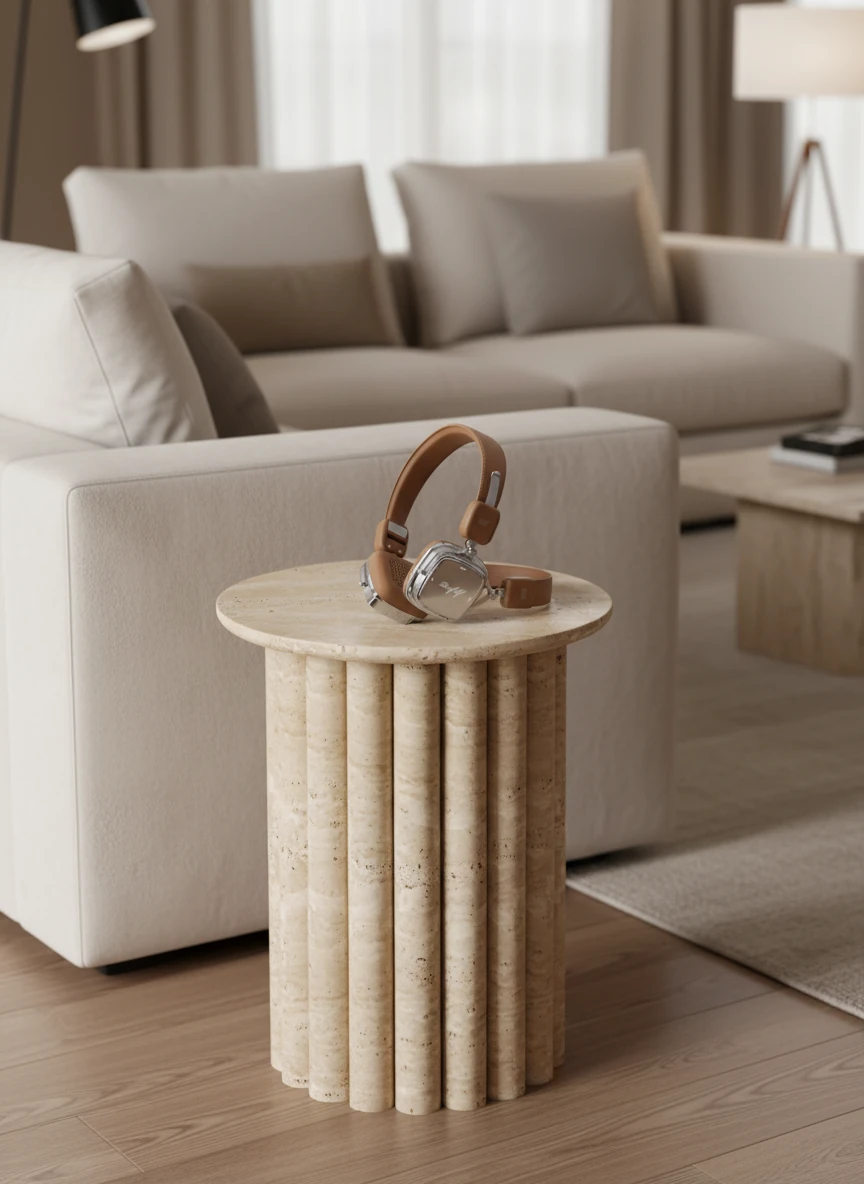 Aria Traverten Yan Sehpa