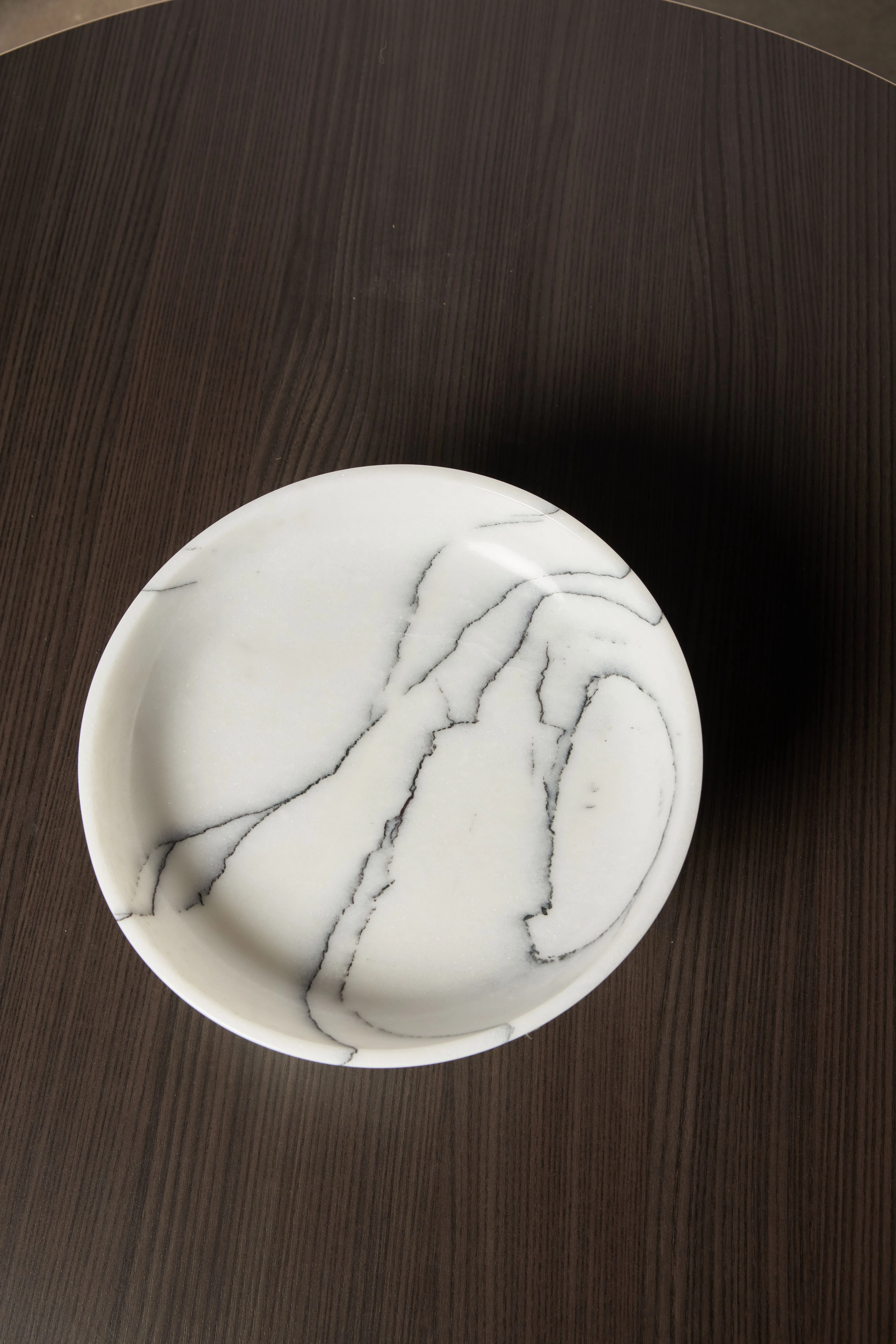 New York Ayaklı Mermer Sunum Kasesi