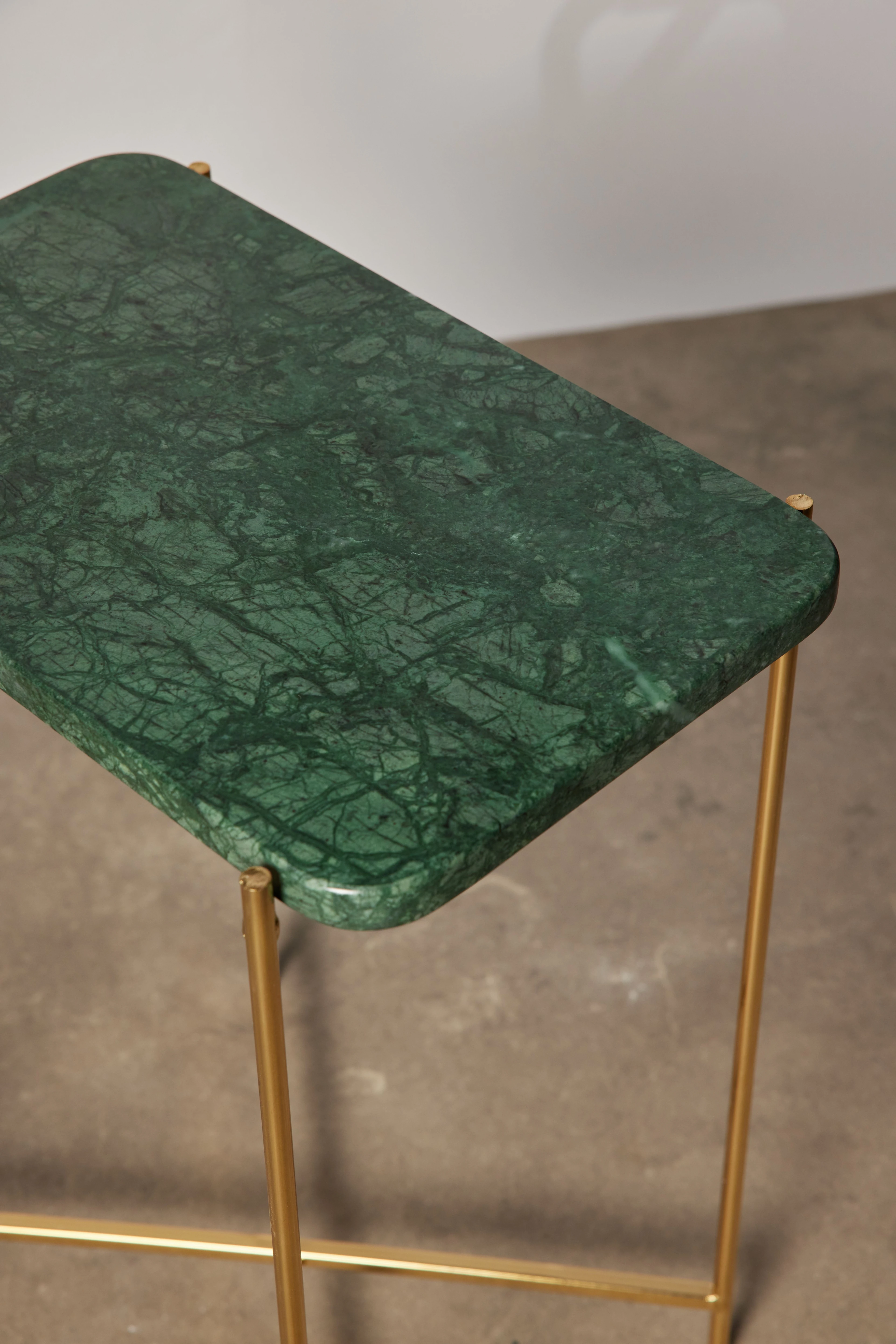 Verde Mermer Yan Sehpa