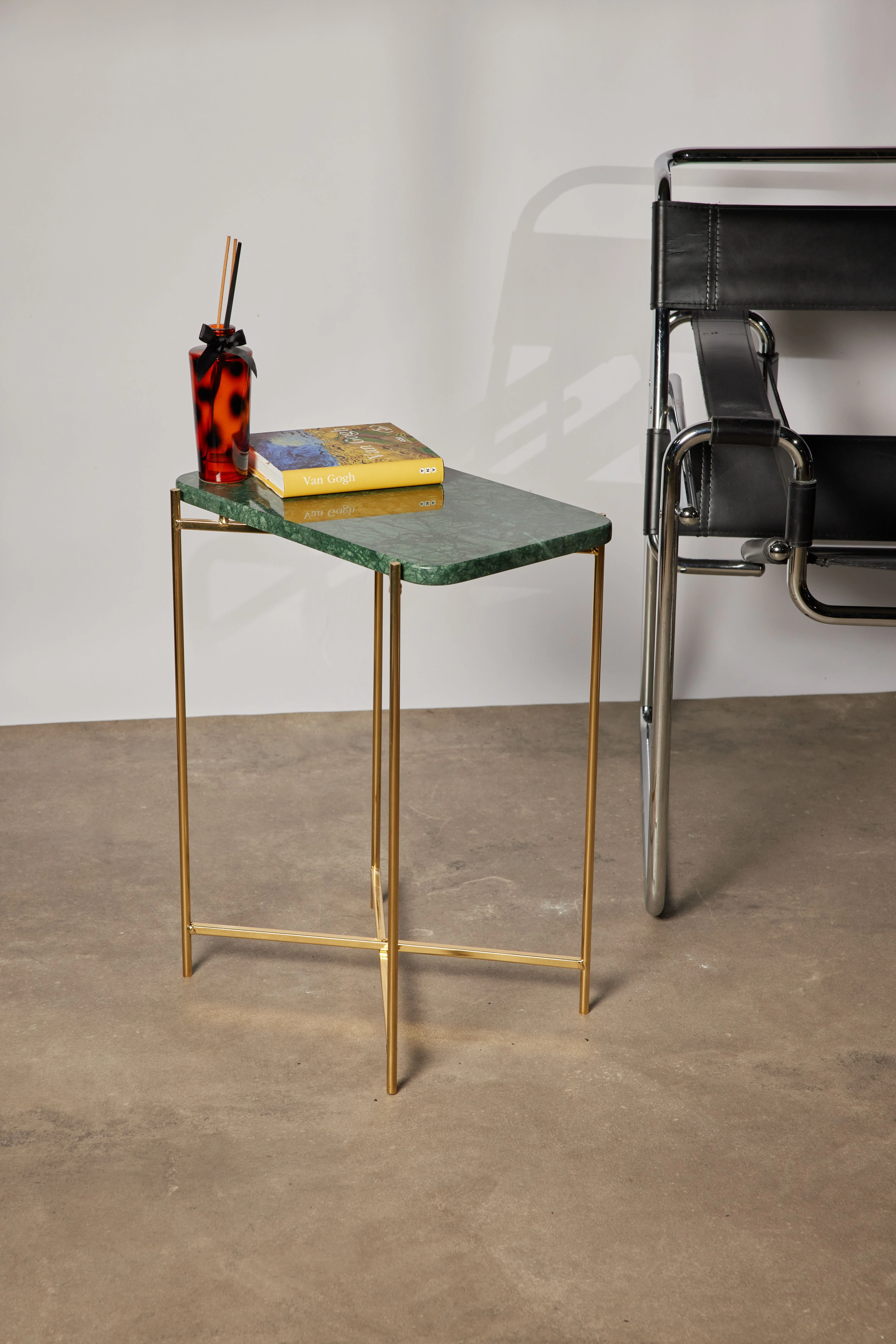 Verde Mermer Yan Sehpa