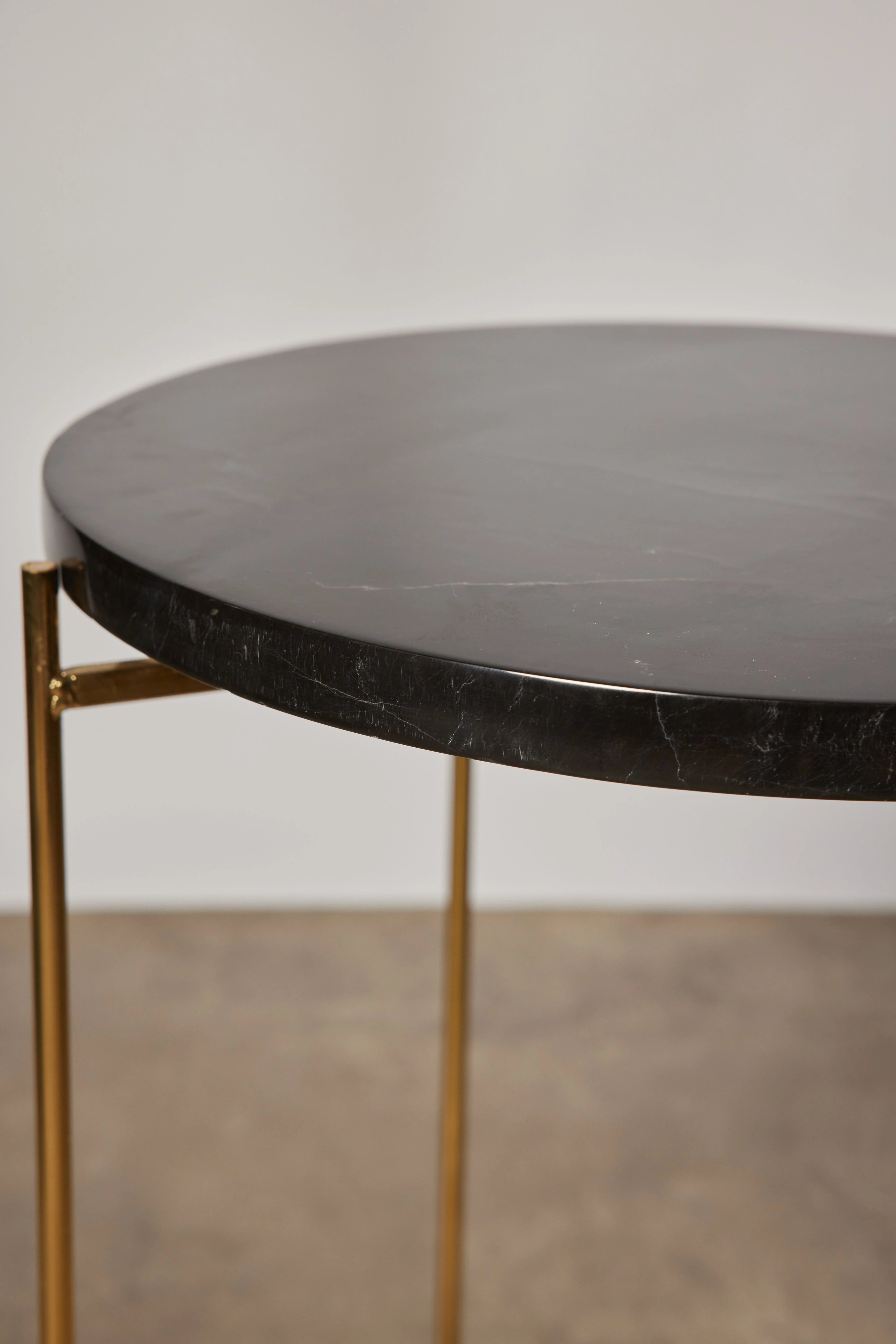 Alfy Siyah Mermer Yan Sehpa