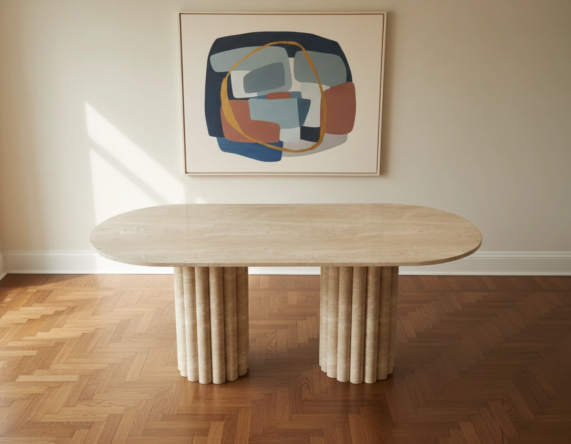 Neppa Traverten Yemek Masası