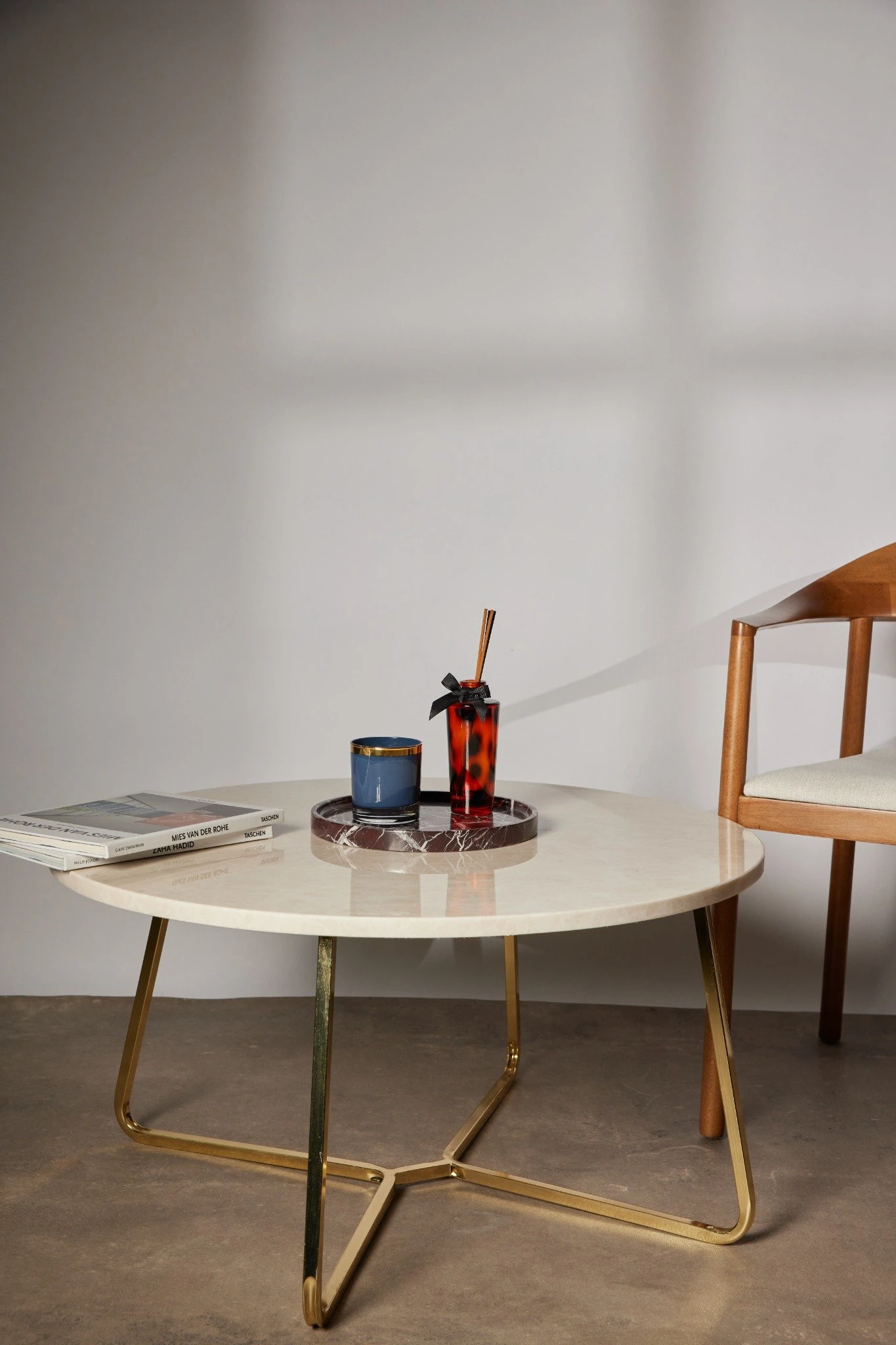 Butterfly Mermer Orta Sehpa - Burdur Bej